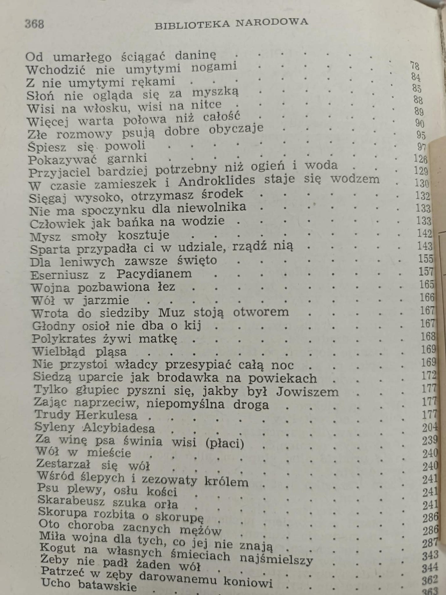 Erazm z Rotterdamu, Adagia Biblioteka Narodowa Nr 172, S. II