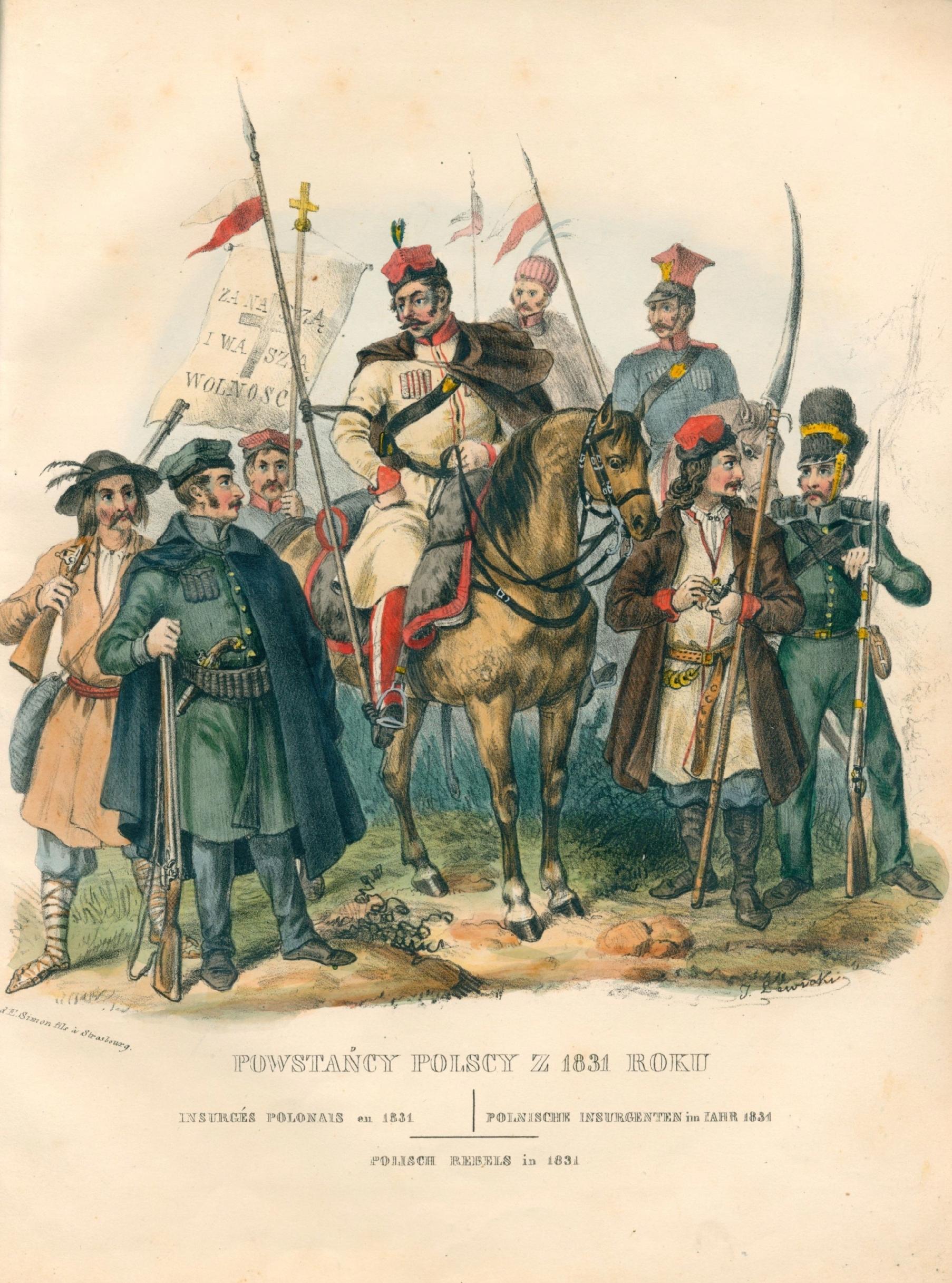 Stroje ludu polskiego, L. Zienkowicz [książka przedwojenna Paryż 1841]
