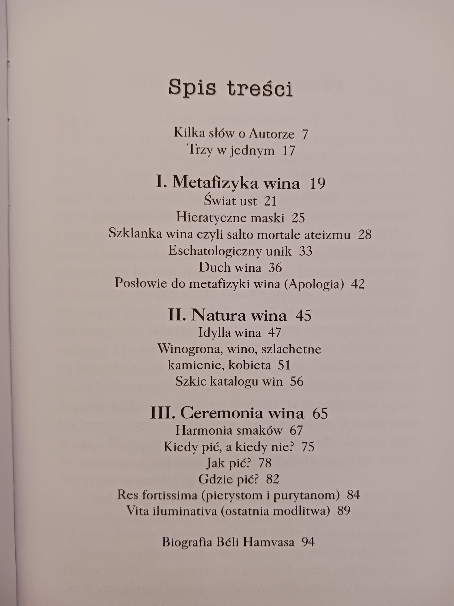 Filozofia wina Bela Hamvas