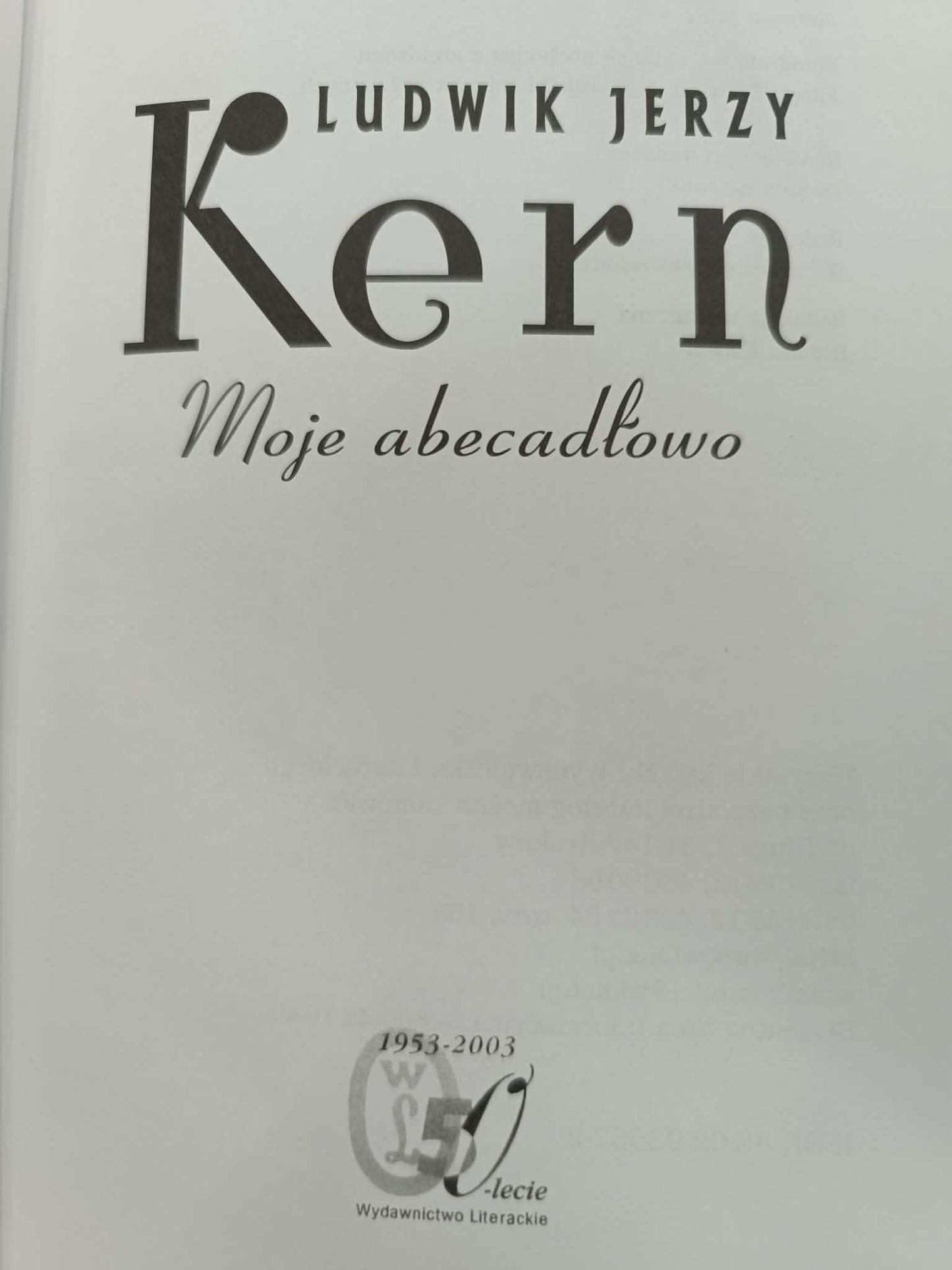 Moje abecadłowo Ludwik Jerzy Kern