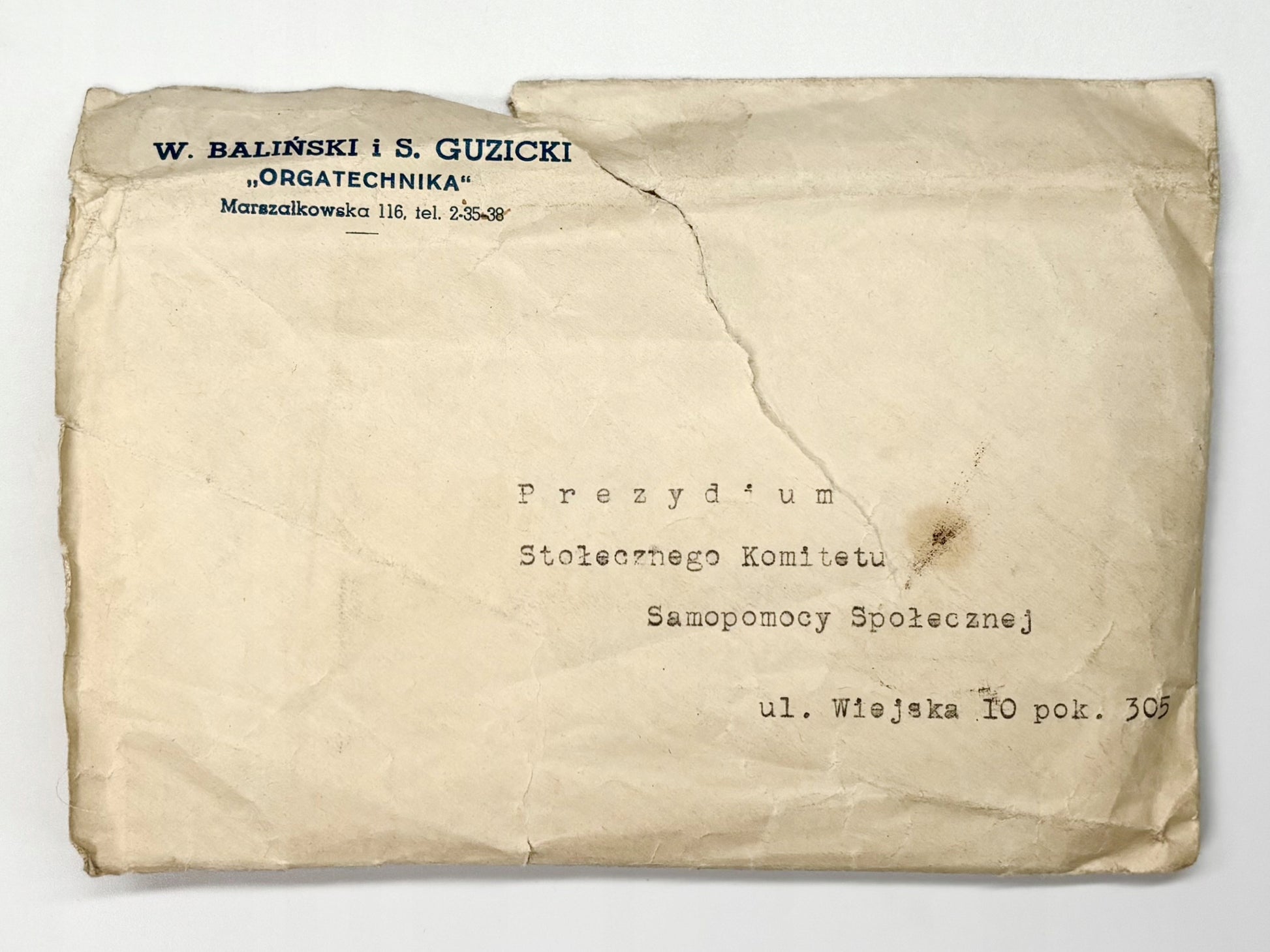 Trzy przepaski Stołecznego Komitetu Samopomocy Społecznej z kopertą [1939]