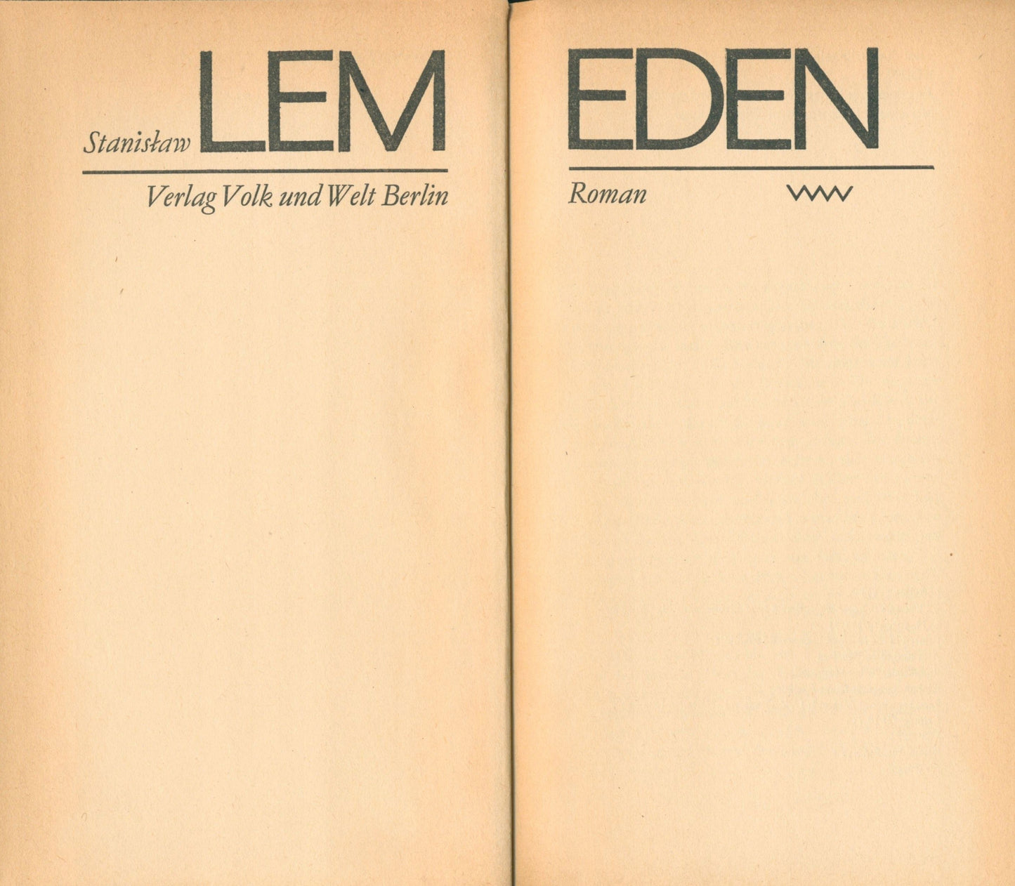 (niemieckie wydanie) Lem Stanisław, Eden [Berlin 1971]
