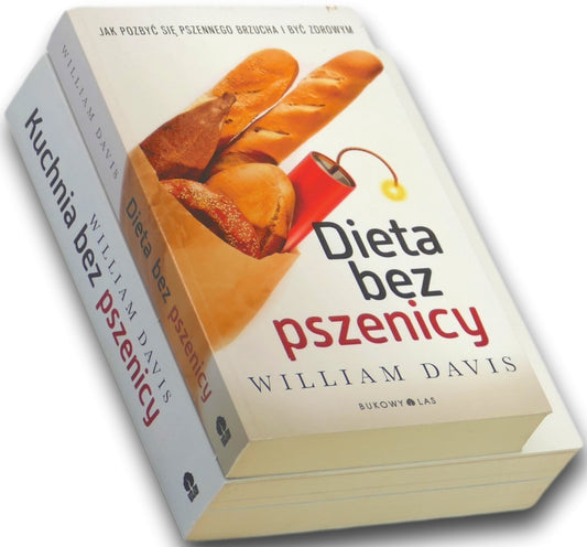 Dieta bez pszenicy, Kuchnia bez pszenicy Davis William (zestaw 2 książek)