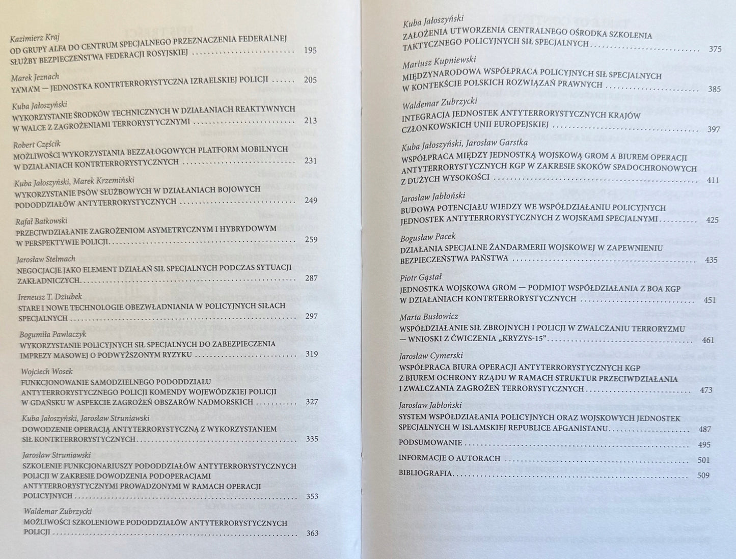 Policyjne siły specjalne w Polsce Praca zbiorowa [dedykacja od redaktora]