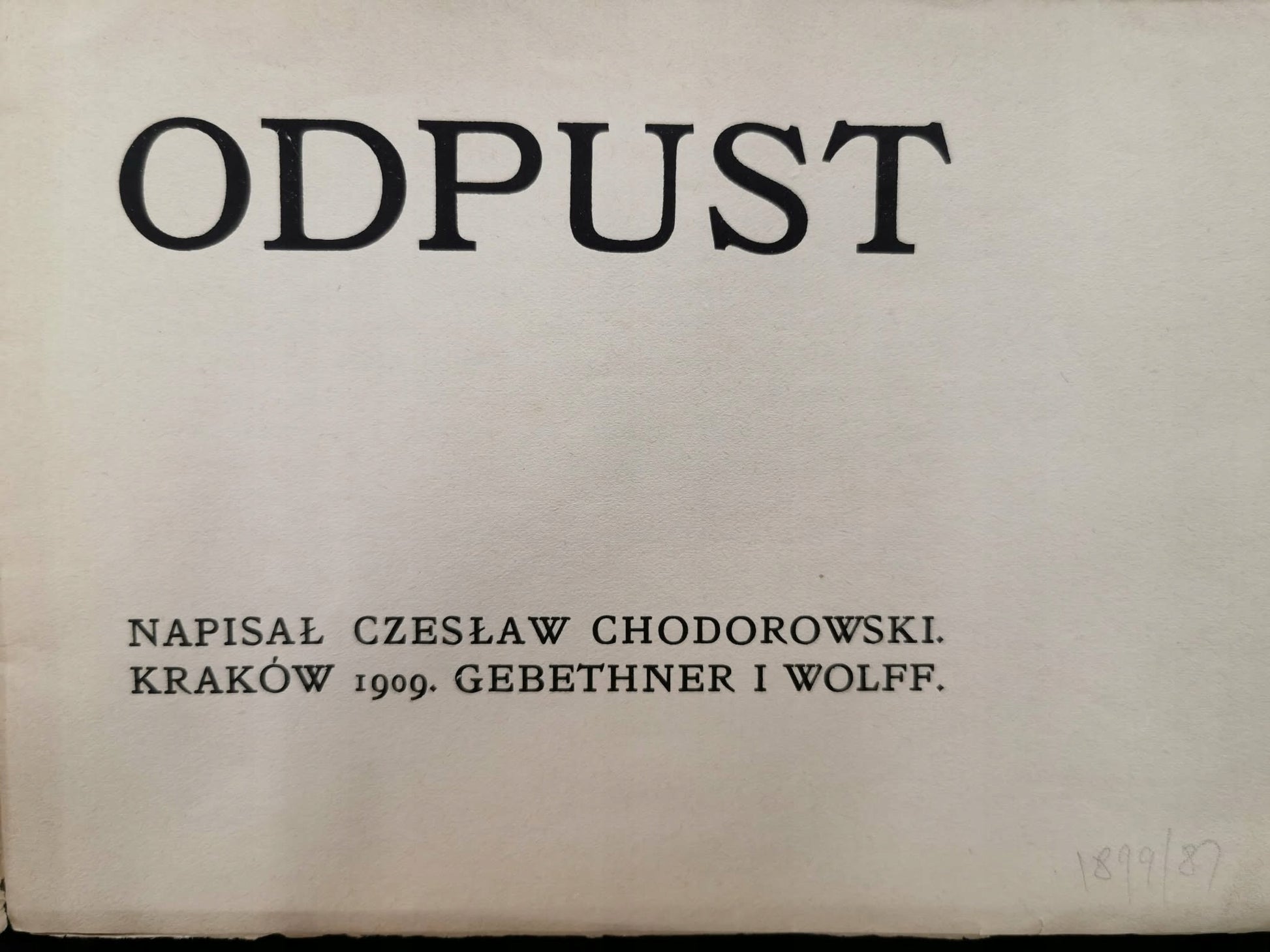 Odpust, Czesław Chodorowski [Kraków 1909]