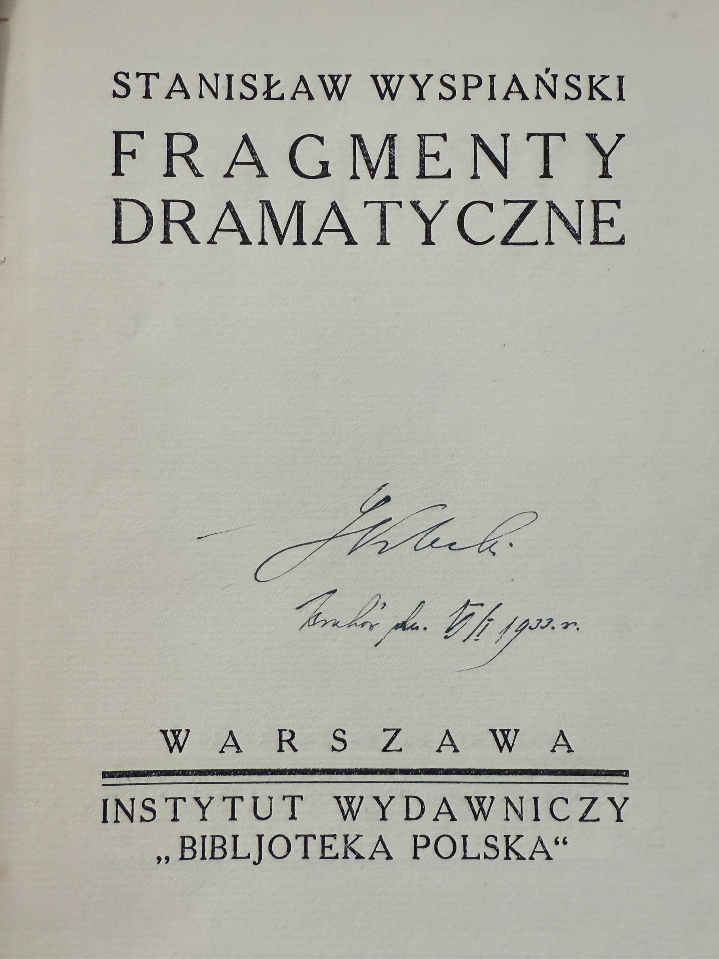 Dzieła Tom szósty Stanislaw Wyspiański [1931 r.]