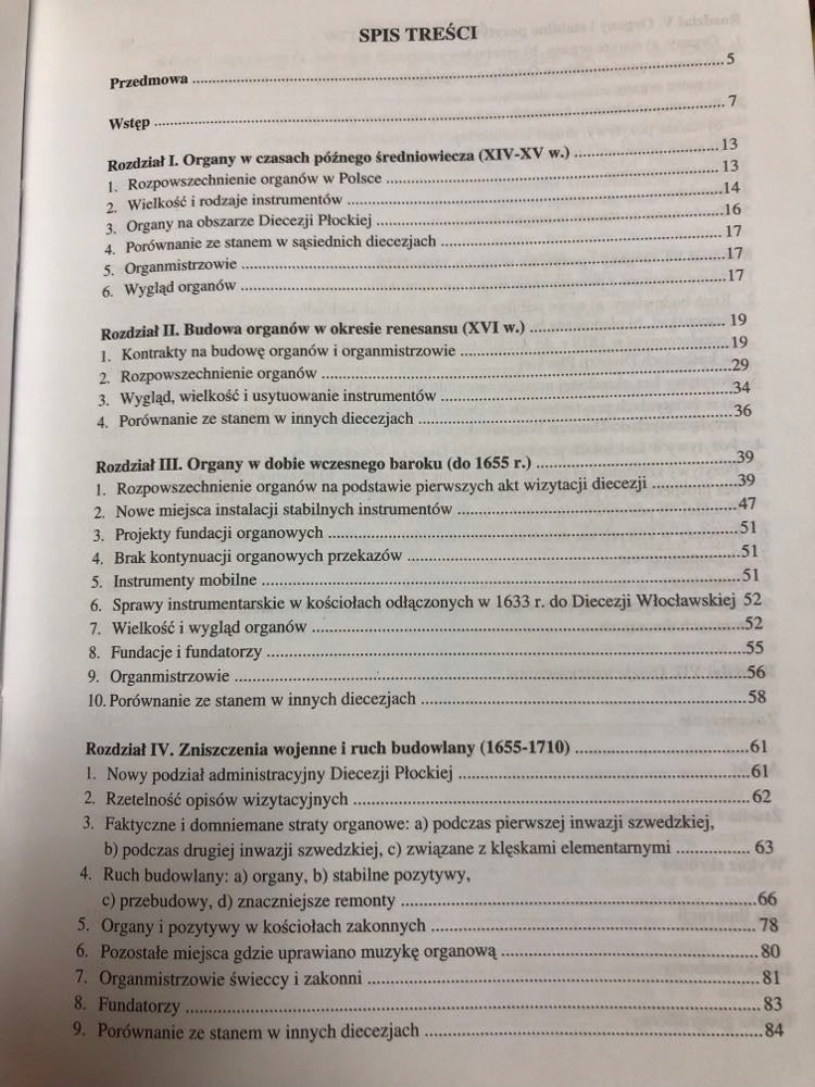 Organy na Mazowszu w diecezji płockiej od XIV wieku do 1818 roku - W. Łyjak