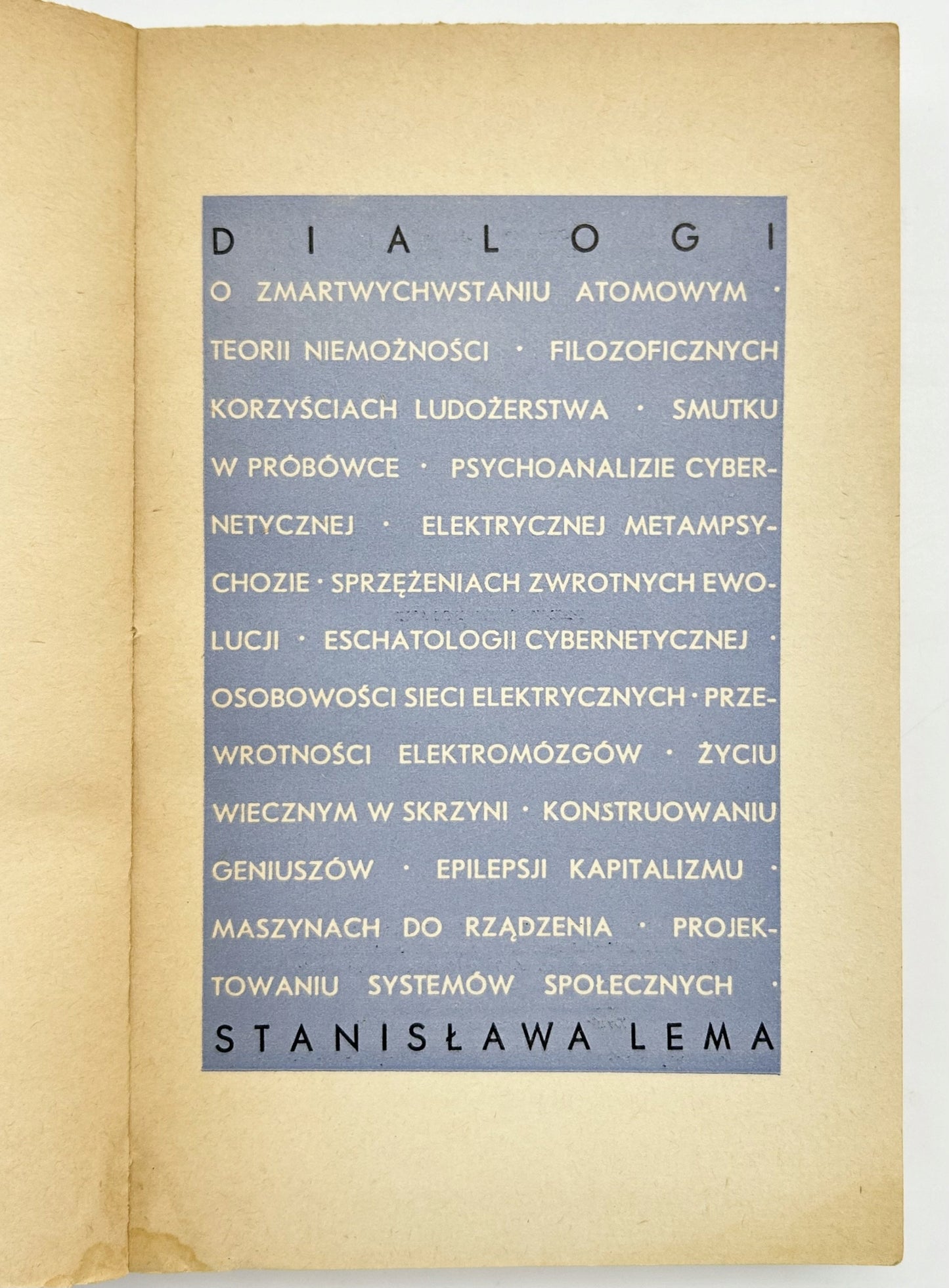 Dialogi. O zmartwychwstaniu atomowym Stanisław Lem [wydanie pierwsze 1957]