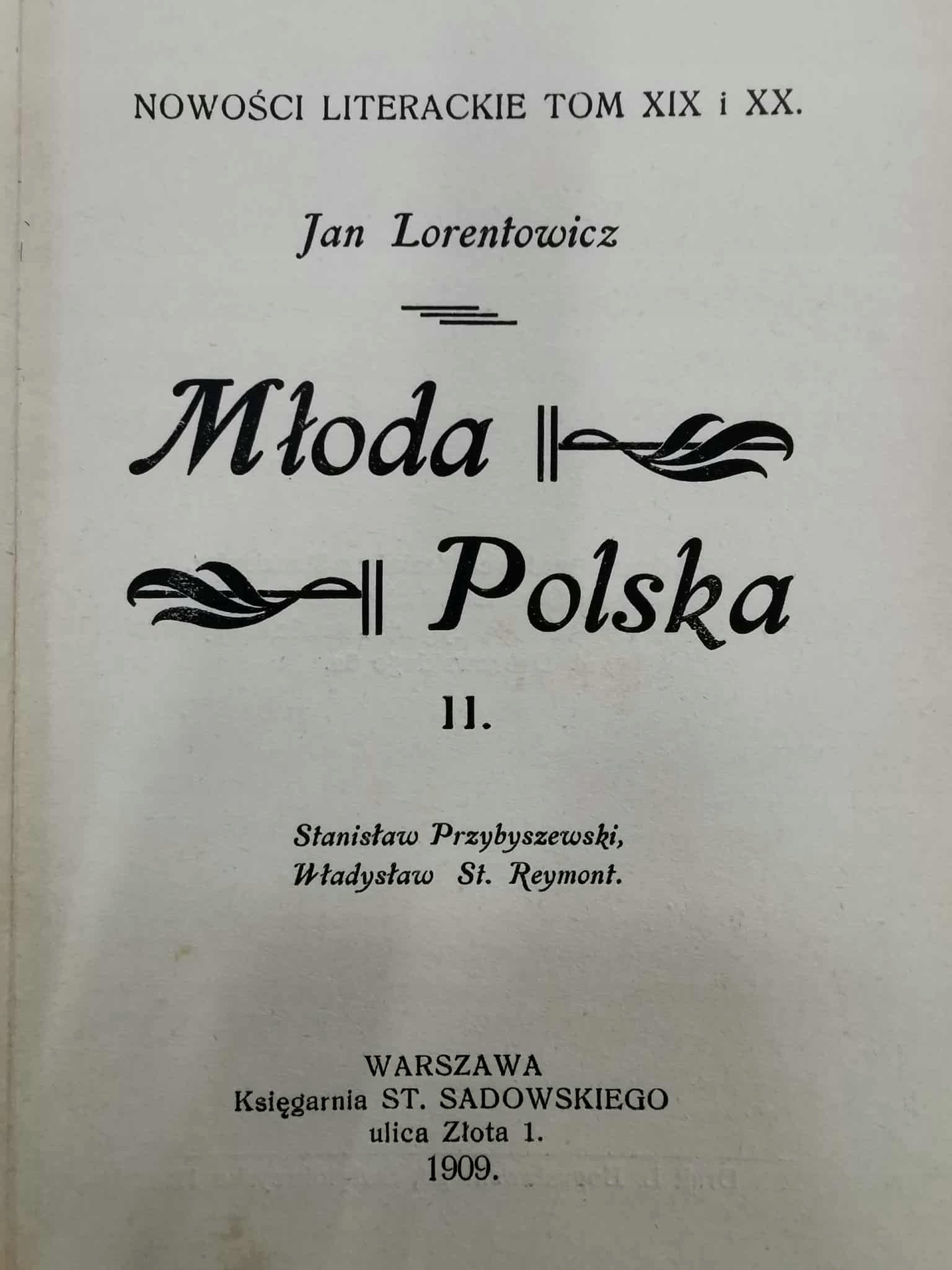 Młoda Polska t. I-II, J. Lorentowicz [1908]