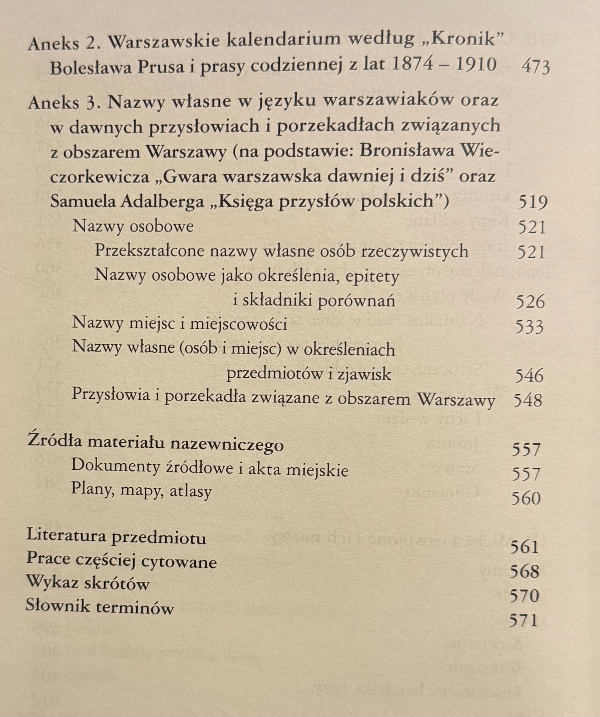 Dzieje Warszawy nazwami pisane Kwiryna Handke