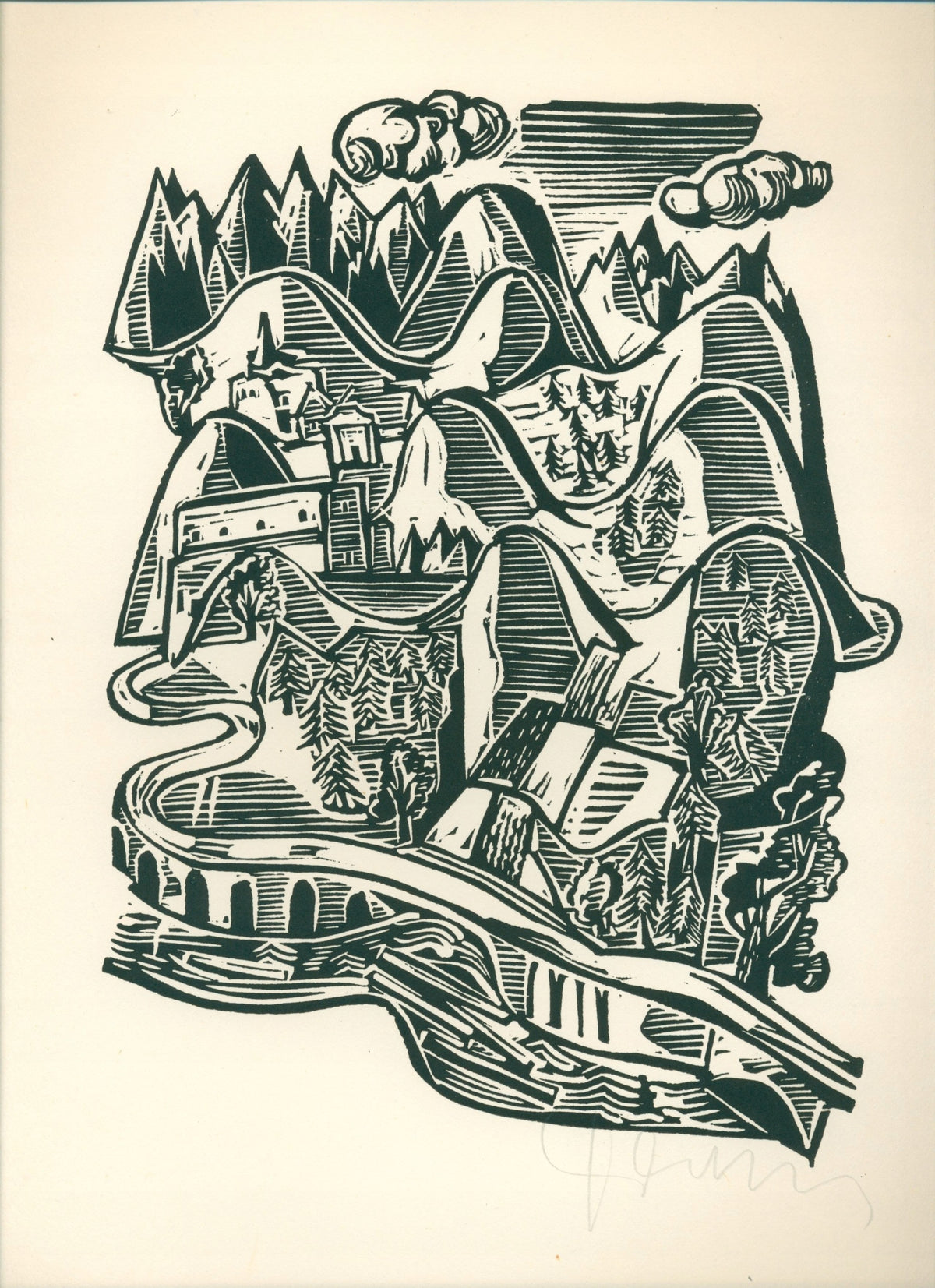 Teka z 17 linorytami Tadeusza Piotrowskiego [1955]