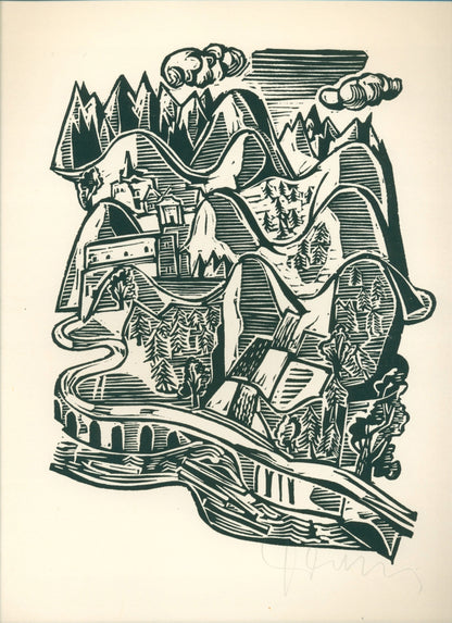 Teka z 17 linorytami Tadeusza Piotrowskiego [1955]