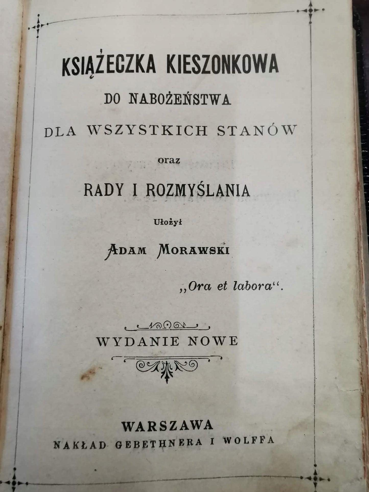Książeczka do nabożeństwa [1893]
