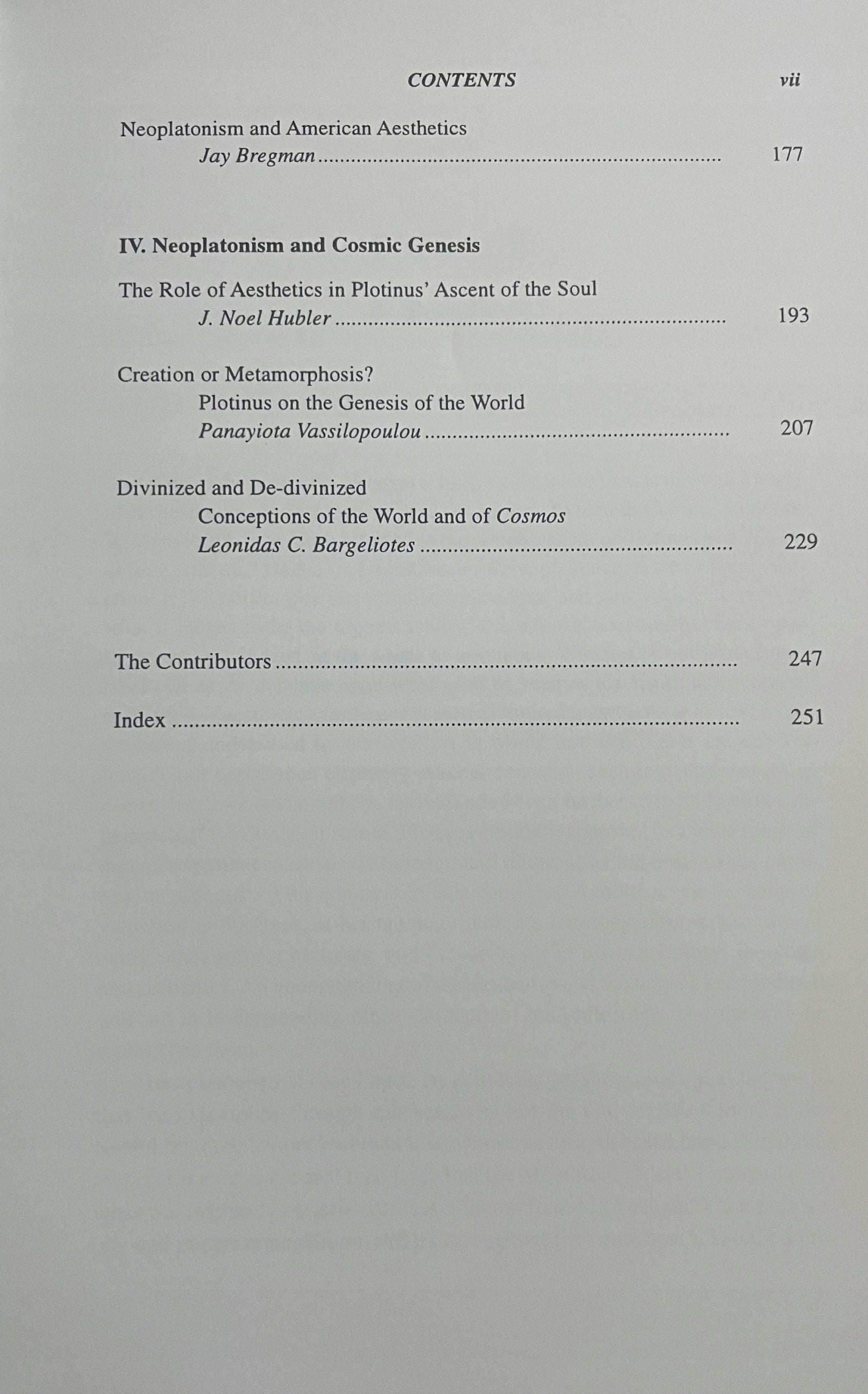 Neoplatonism and Western Aesthetics. Praca zbiorowa