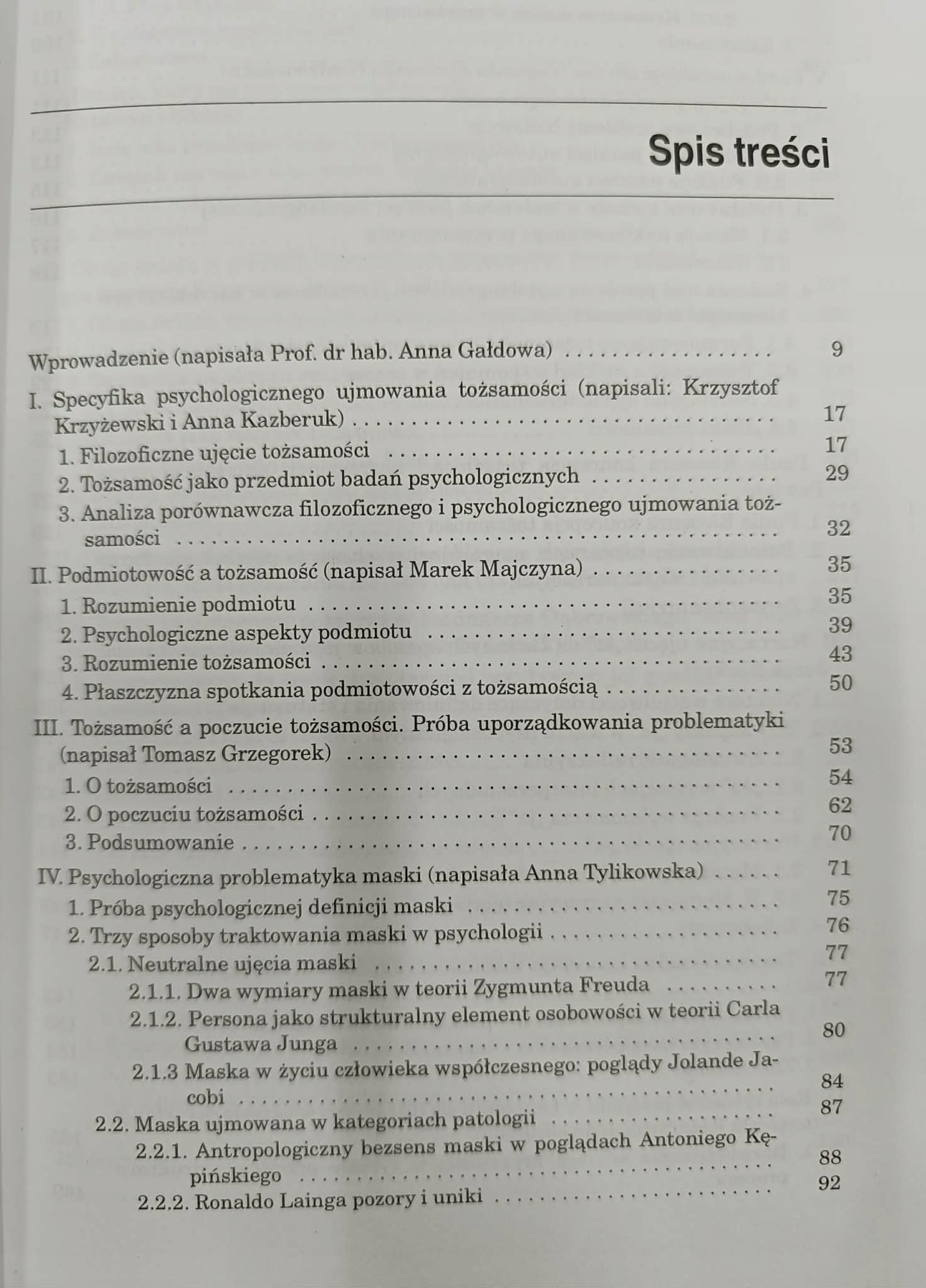 Tożsamość człowieka, red. Anna Gałdowa
