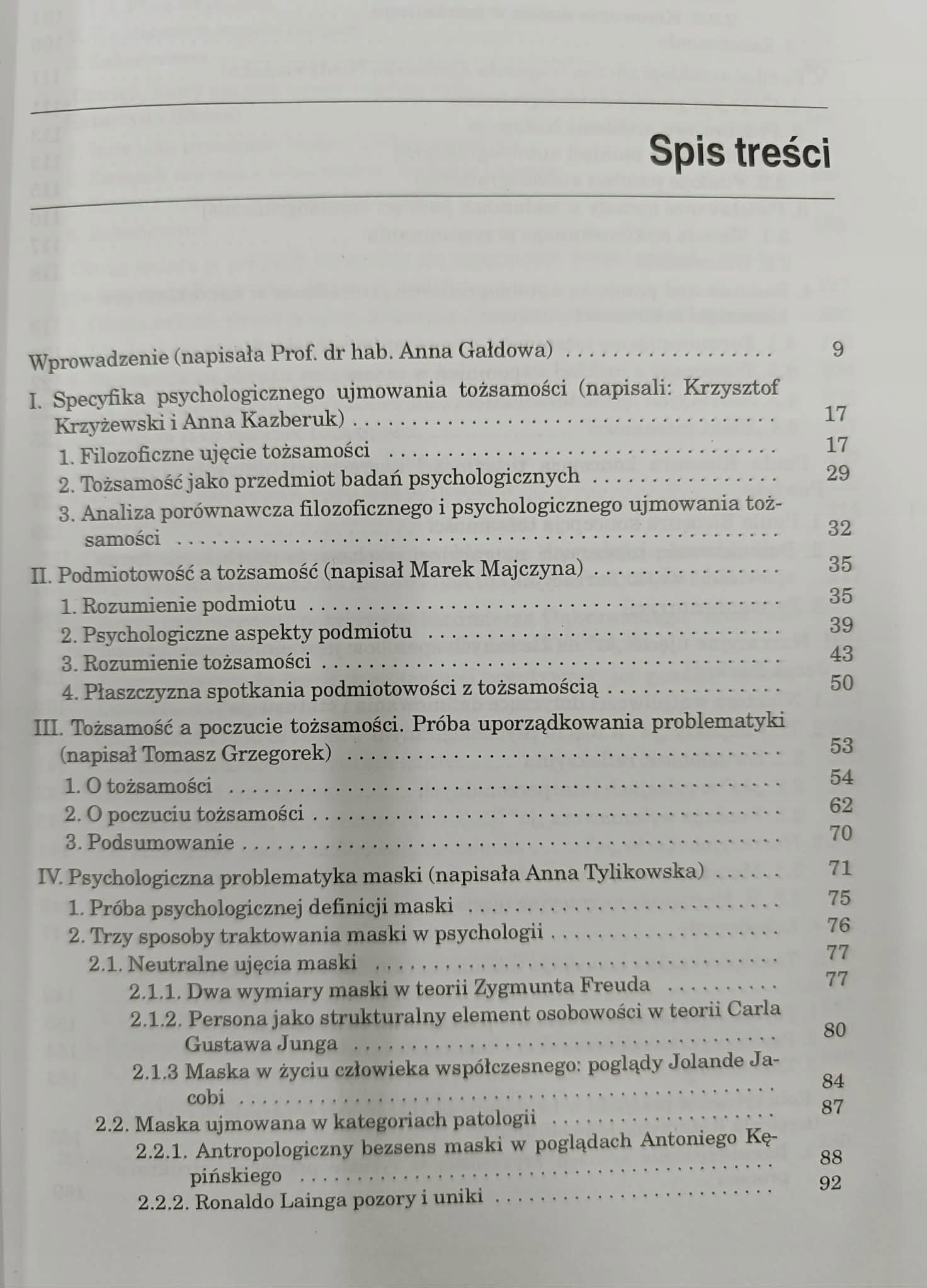 Tożsamość człowieka, red. Anna Gałdowa
