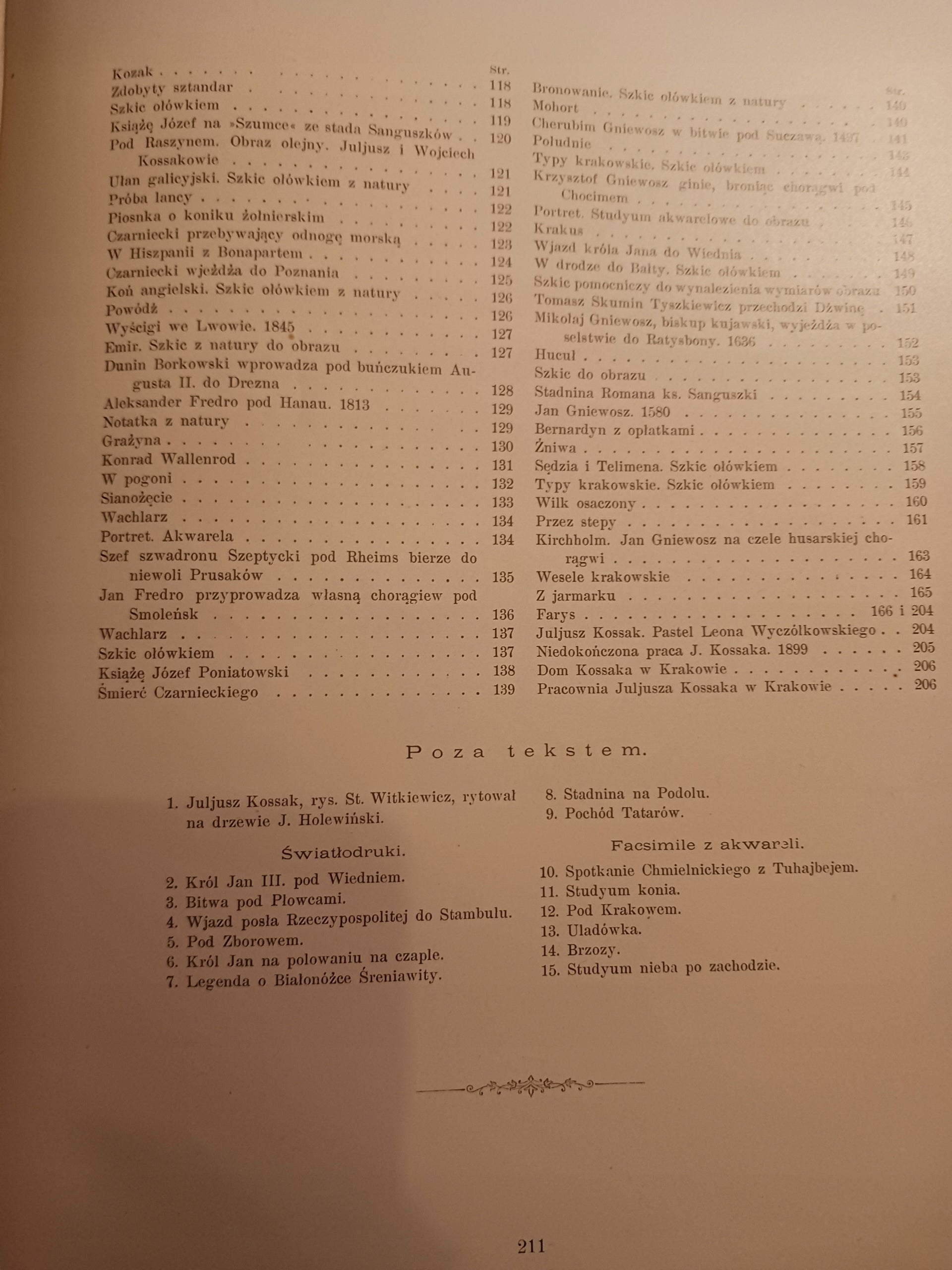 Juljusz Kossak przez Stanisława Witkiewicza [pierwsze wydanie 1900 rok]