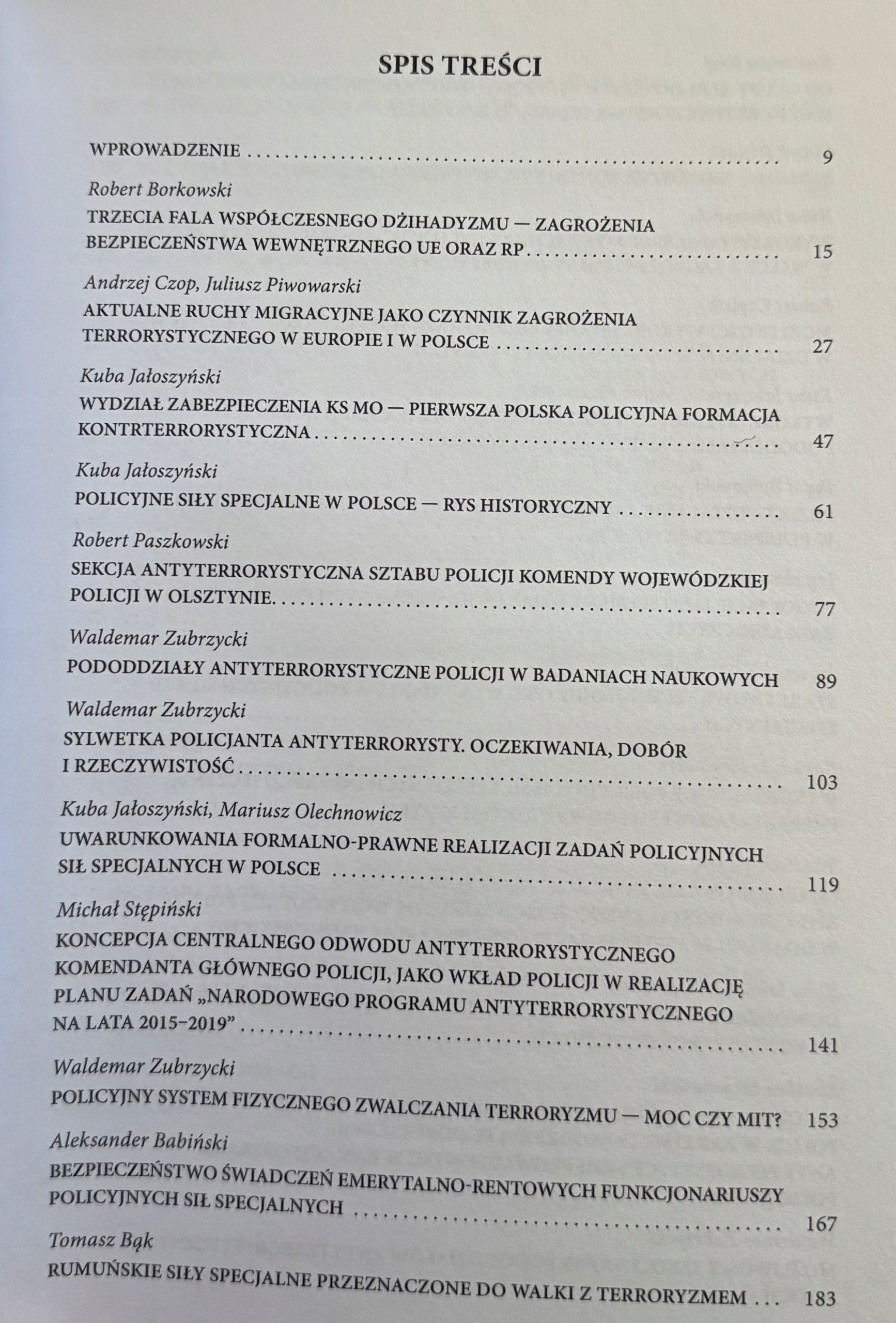 Policyjne siły specjalne w Polsce Praca zbiorowa [dedykacja od redaktora]