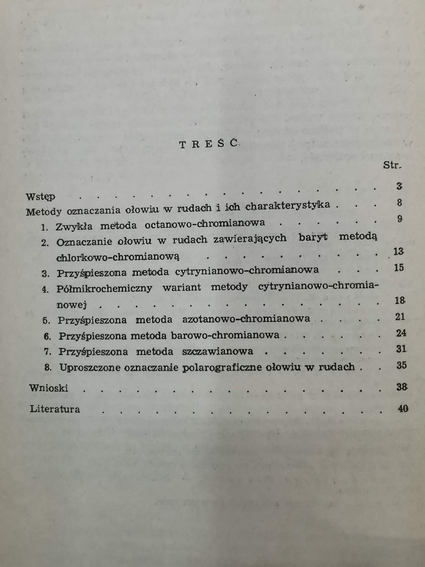Metody przyspieszonego oznaczania ołowiu i ich zastosowanie w analizie rud