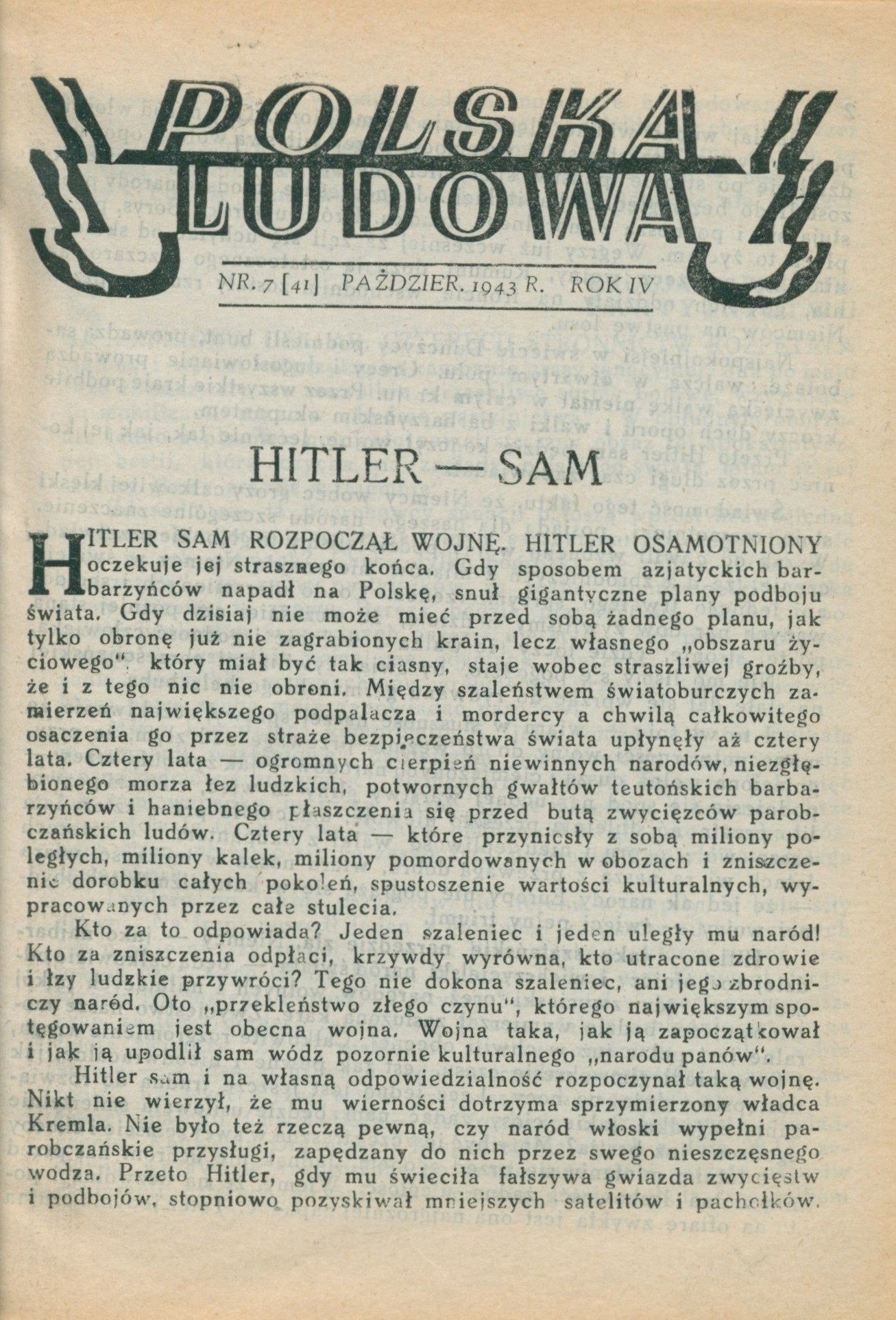 Polska Ludowa. Stronnictwo Ludowe „Roch” [sprawa Katynia]