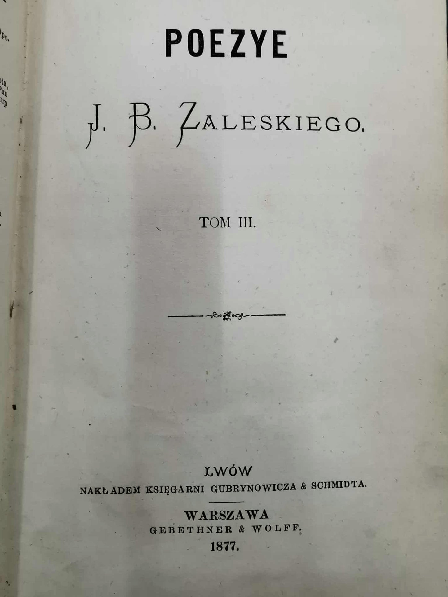 Poezye J. B. Zaleskiego t. III [Lwów 1877]