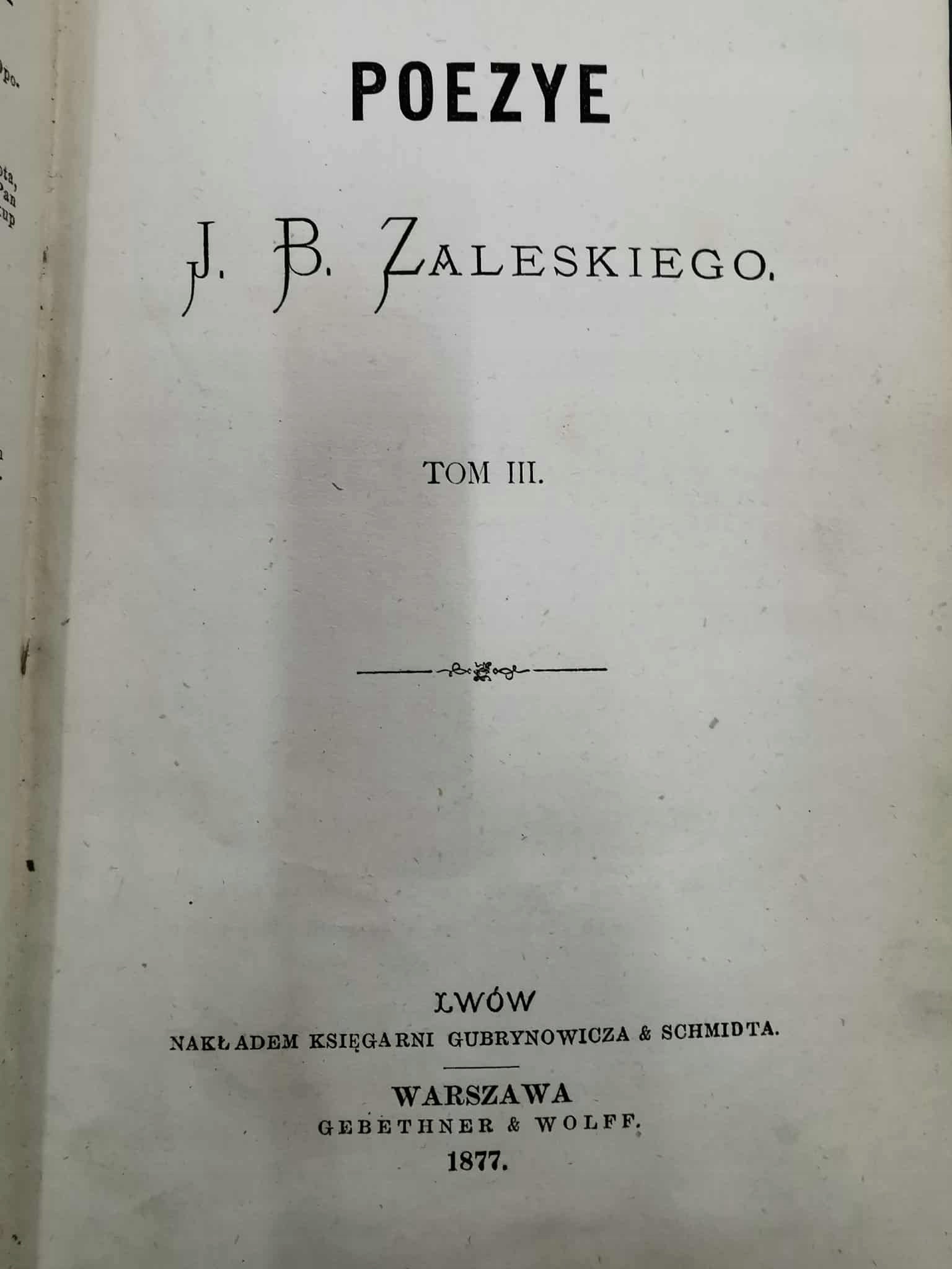 Poezye J. B. Zaleskiego t. III [Lwów 1877]