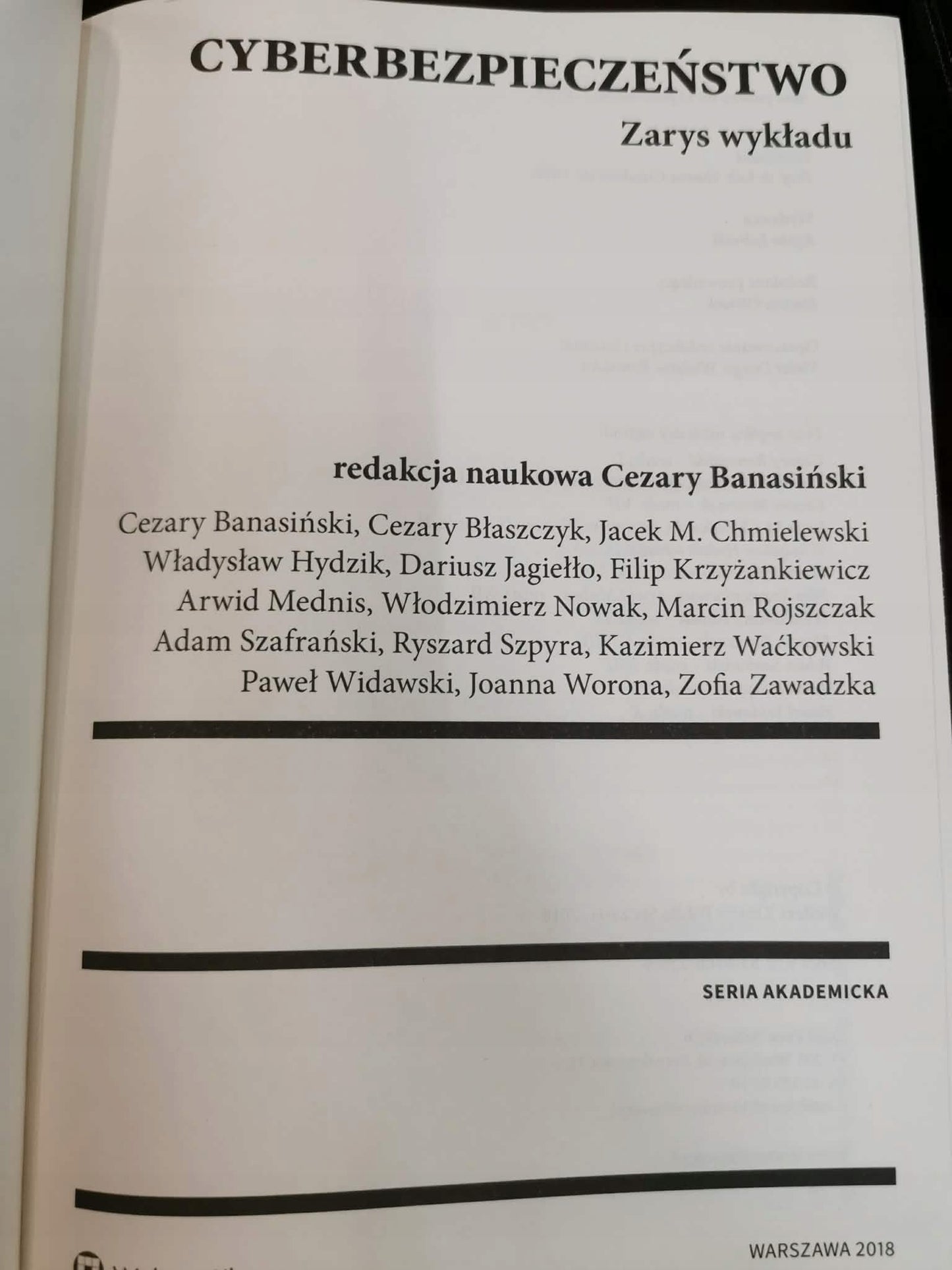 Cyberbezpieczeństwo. Zarys wykładu, C. Banasiński