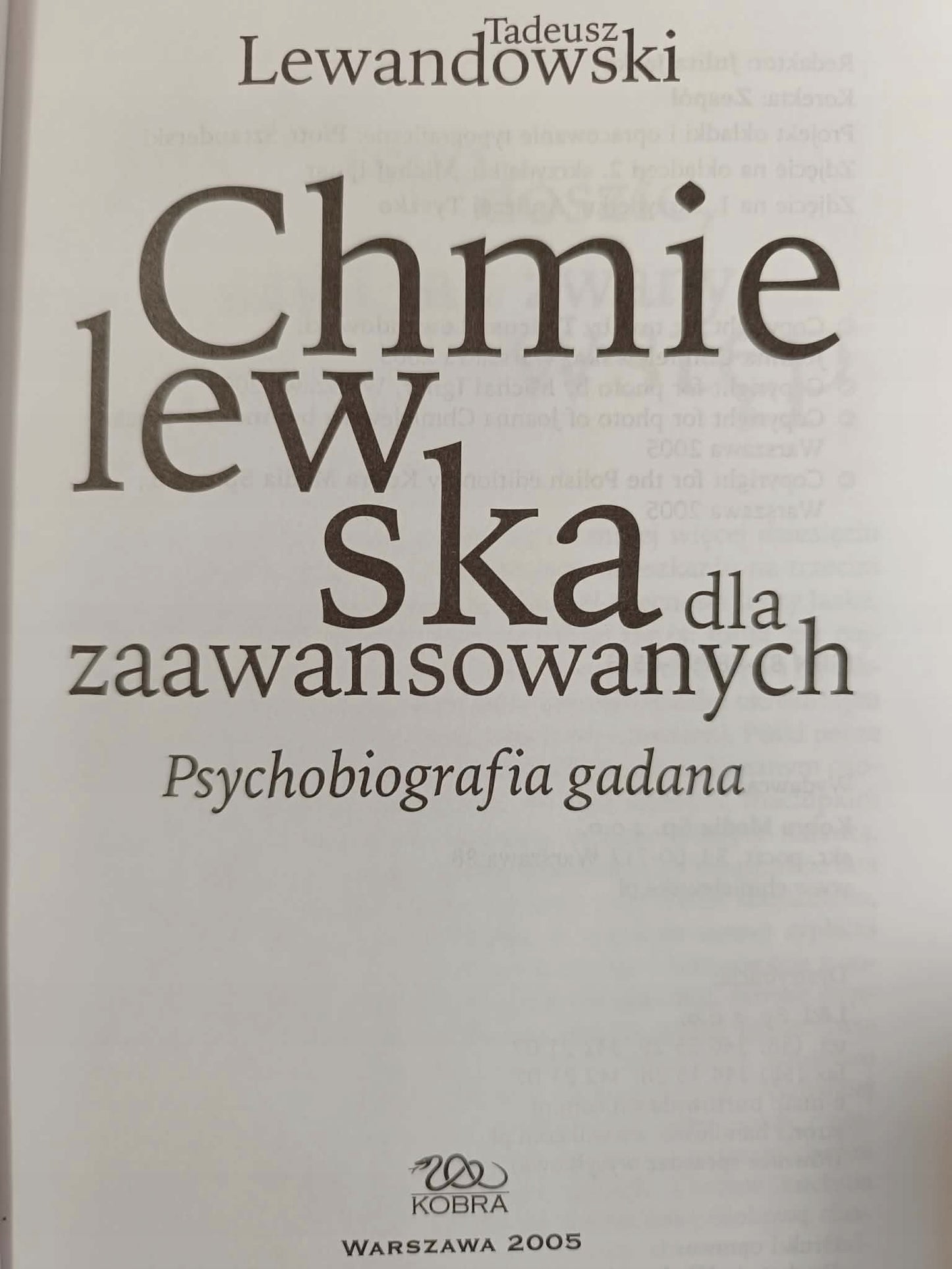Chmielewska dla zaawansowanych, Tadeusz Lewandowski