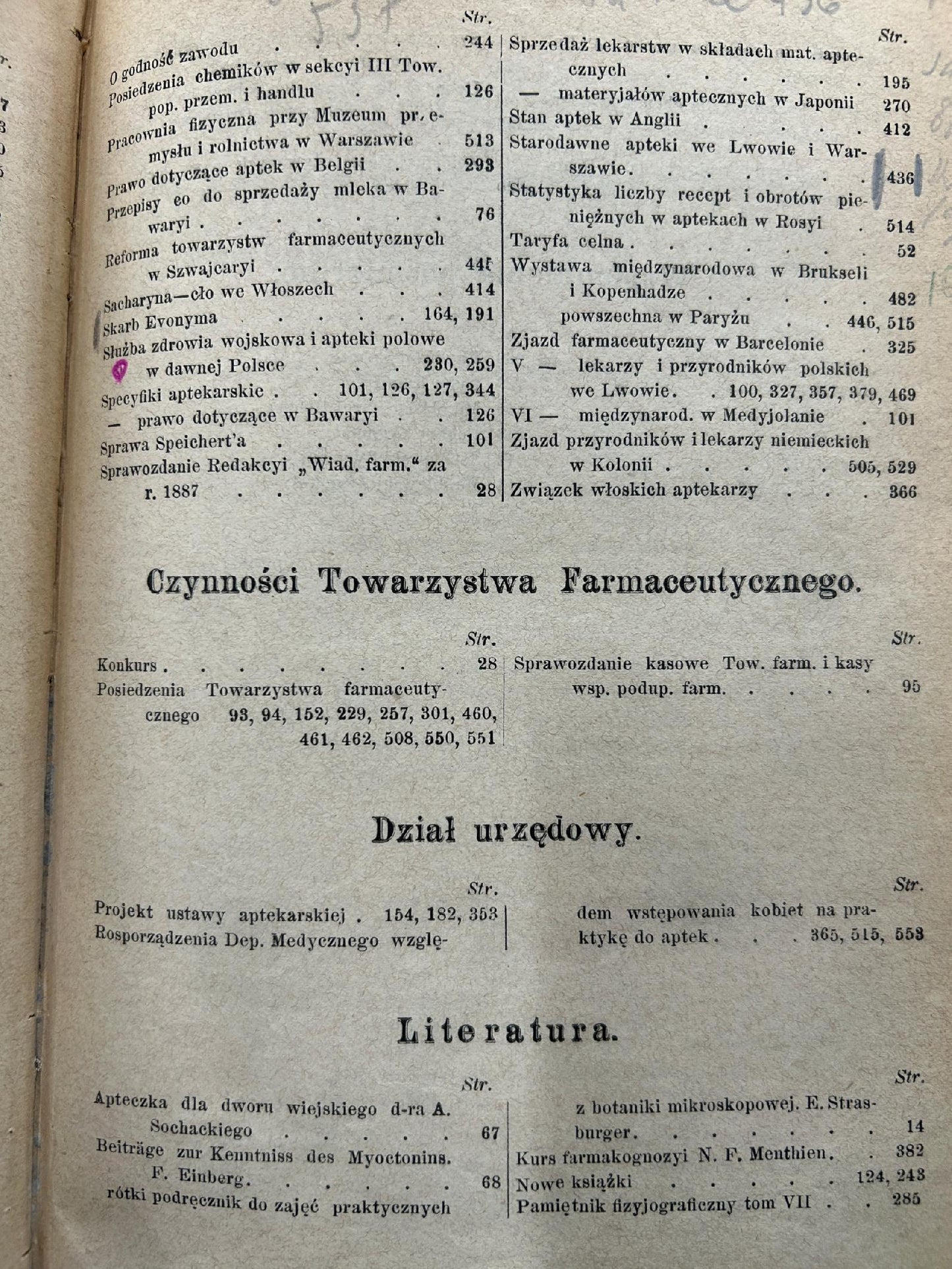 Wiadomości farmaceutyczne Tom XV - red. przez Kazimierza Wendę [1888 r.]