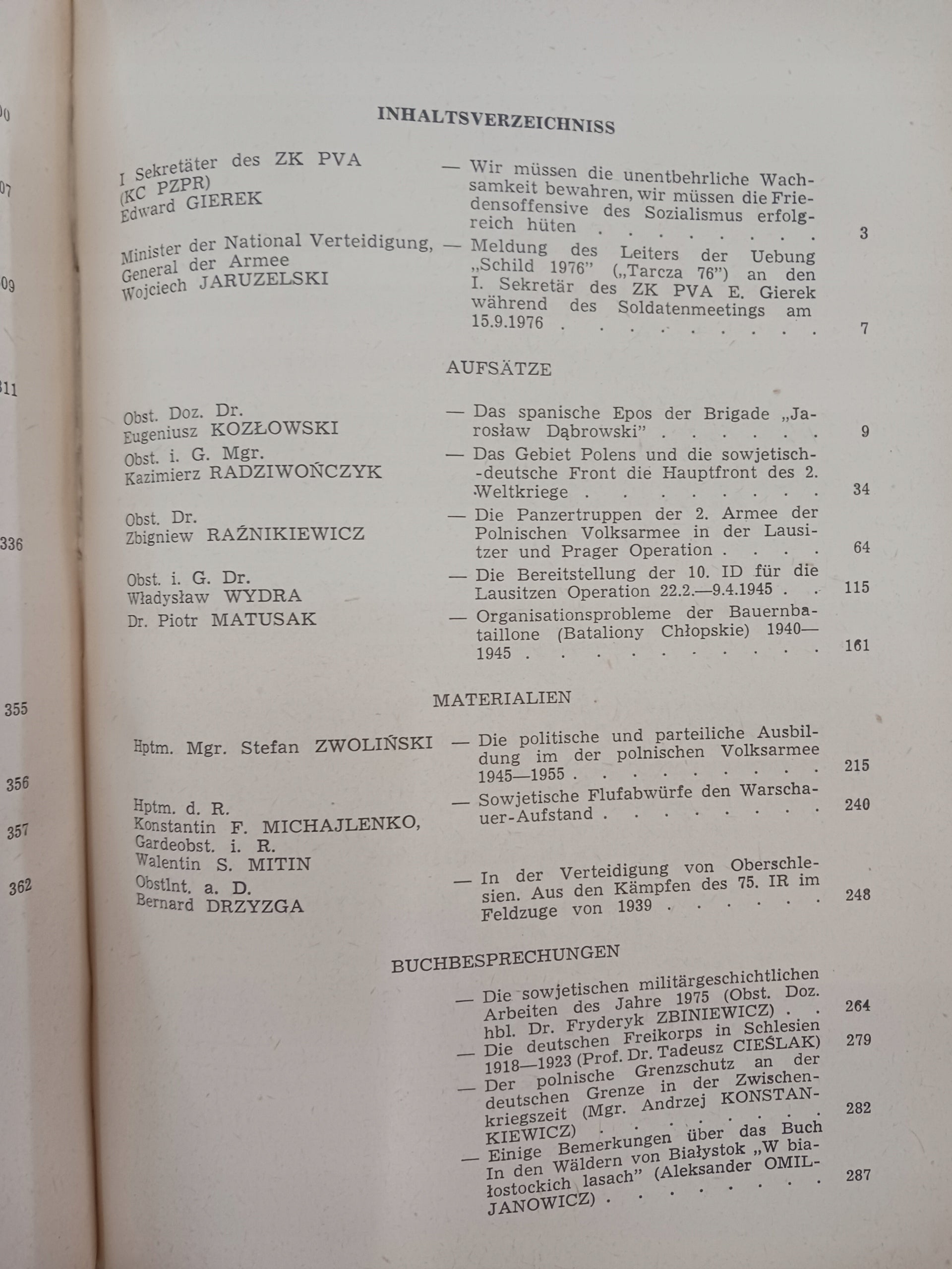 Wojskowy Przegląd Historyczny Rok XXI Nr 1 i 2 Warszawa 1976