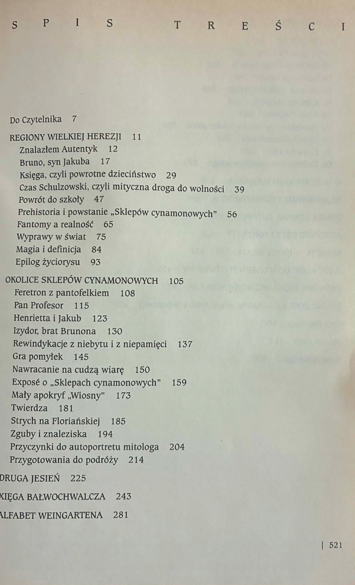 Jerzy Ficowski Regiony wielkiej herezji i okolice Bruno Schulz