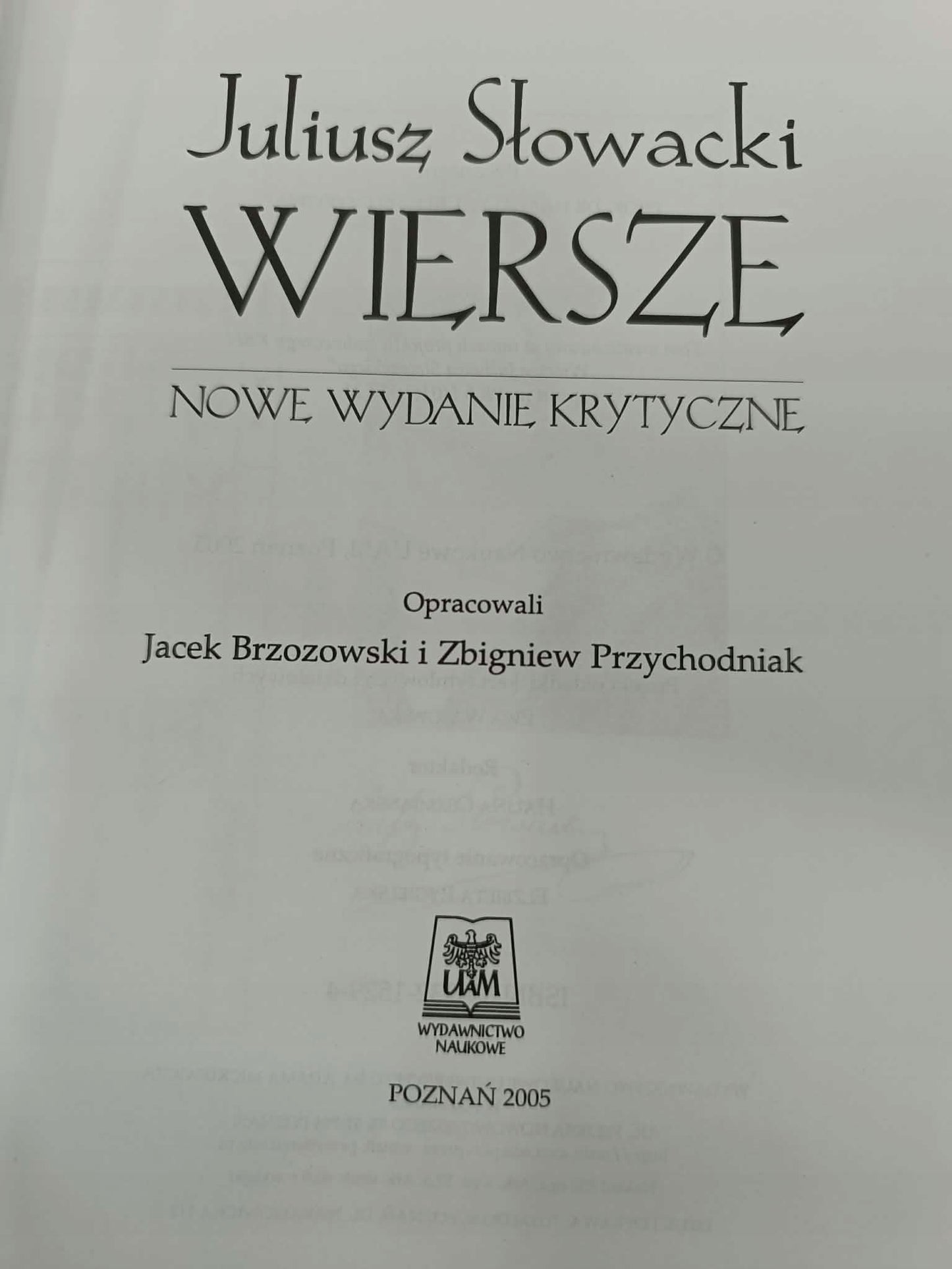 Juliusz Słowacki, Wiersze, Praca zbiorowa