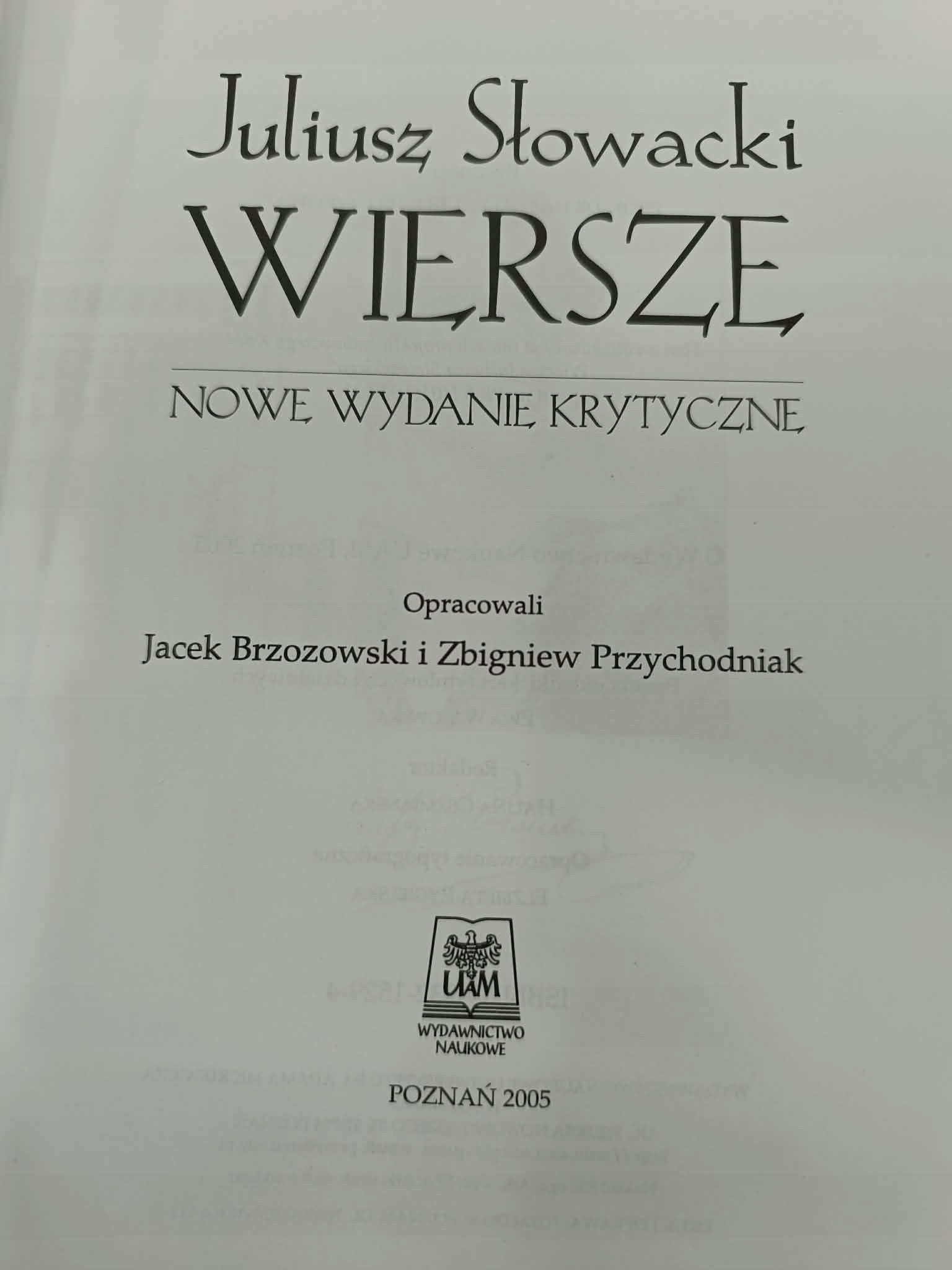 Juliusz Słowacki, Wiersze, Praca zbiorowa