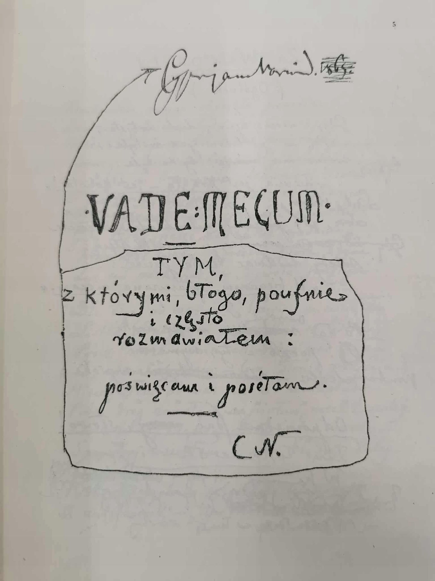 Cyprian Norwid, Vademecum. Podobizna autografu [Warszawa 1947]