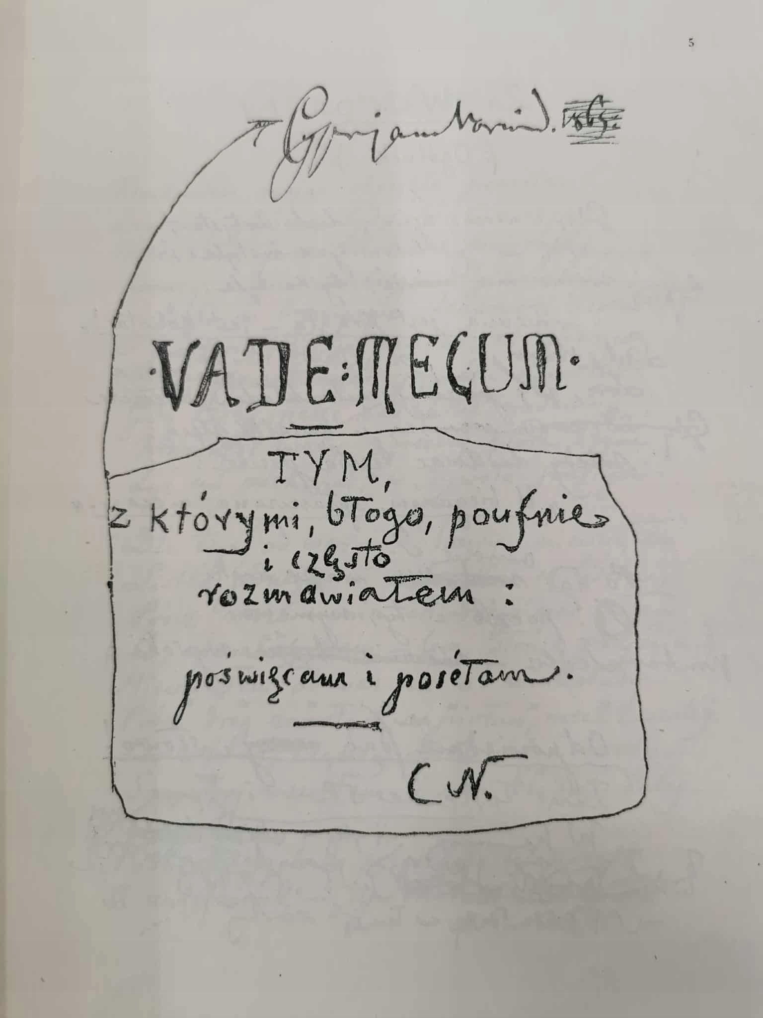 Cyprian Norwid, Vademecum. Podobizna autografu [Warszawa 1947]