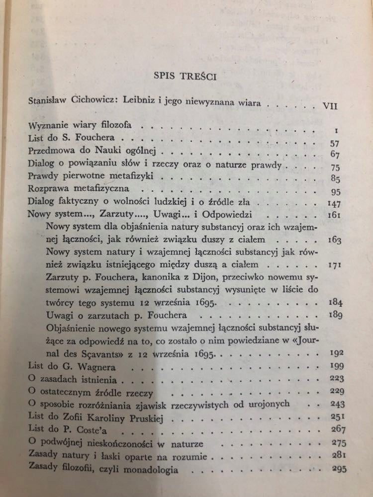 Wyznanie wiary filozofa Gottfried Wilhelm Leibniz