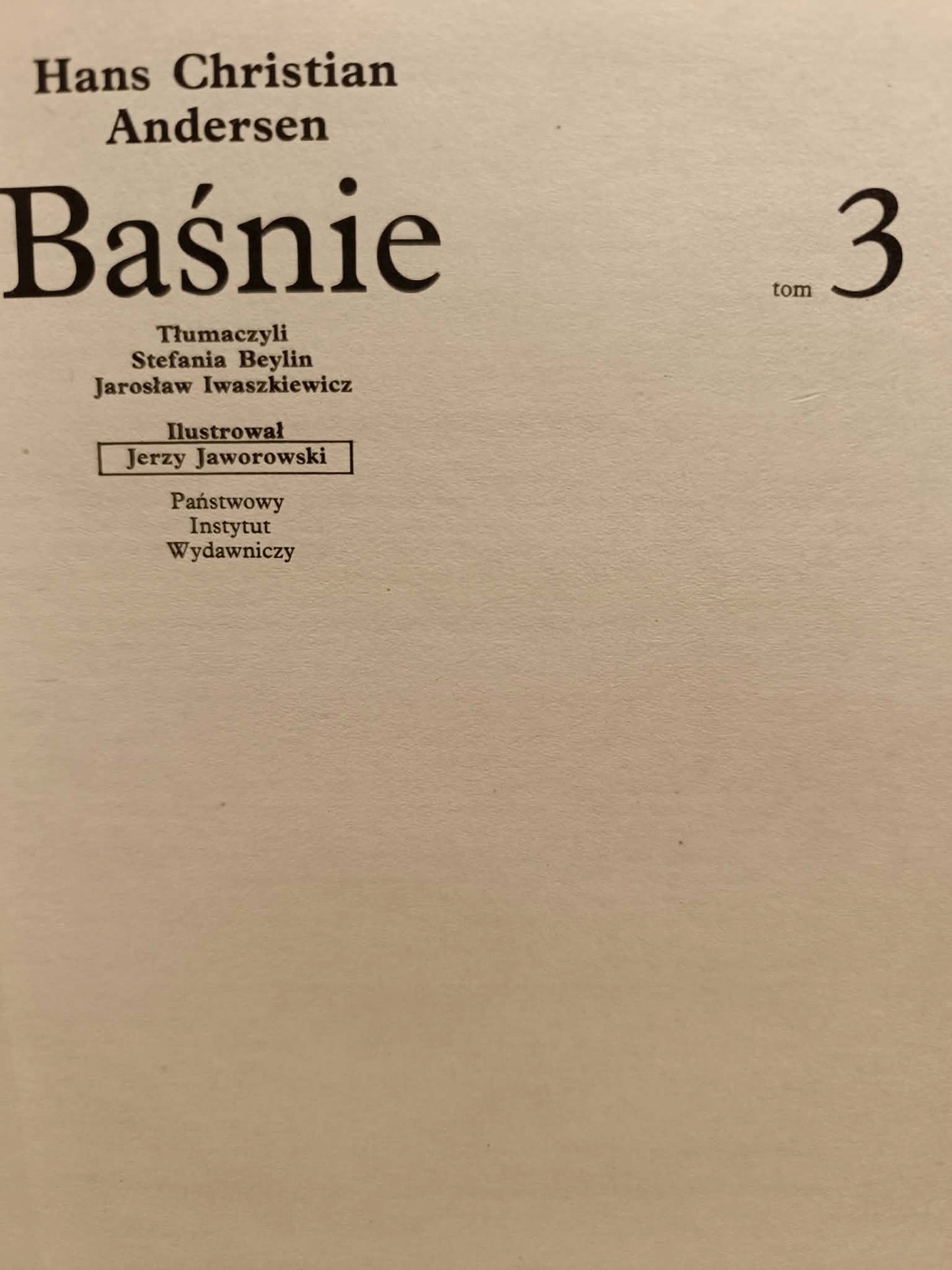 Baśnie T.1-3, Hans Christian Andersen