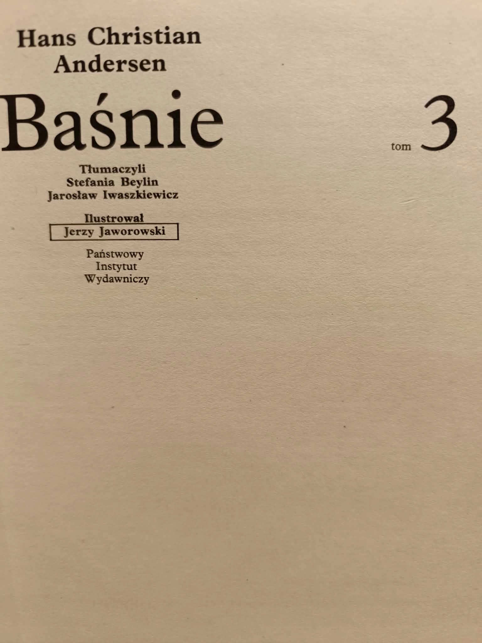 Baśnie T.1-3, Hans Christian Andersen
