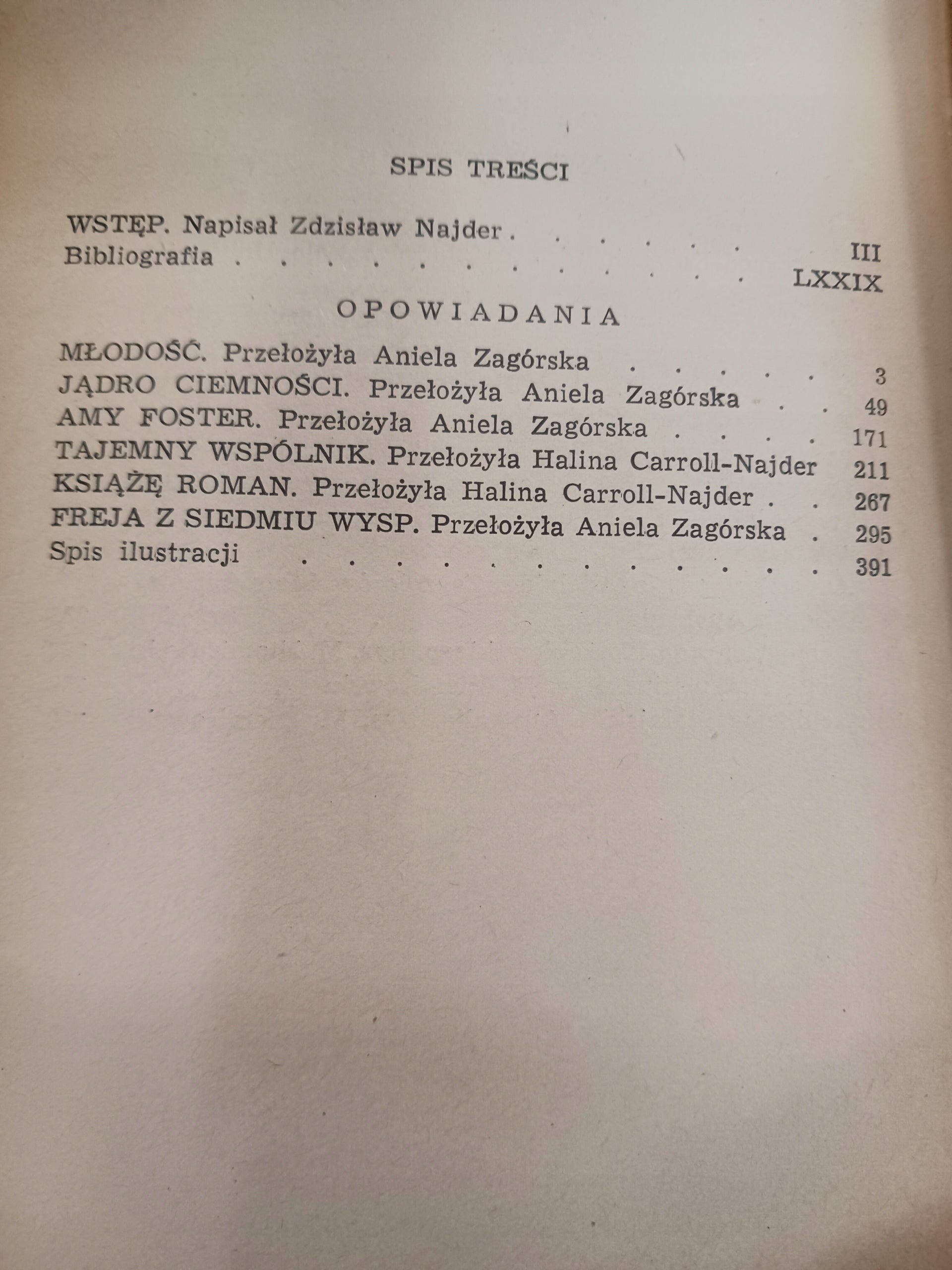 Wybór opowiadań Joseph Conrad Korzeniowski [Biblioteka Narodowa]