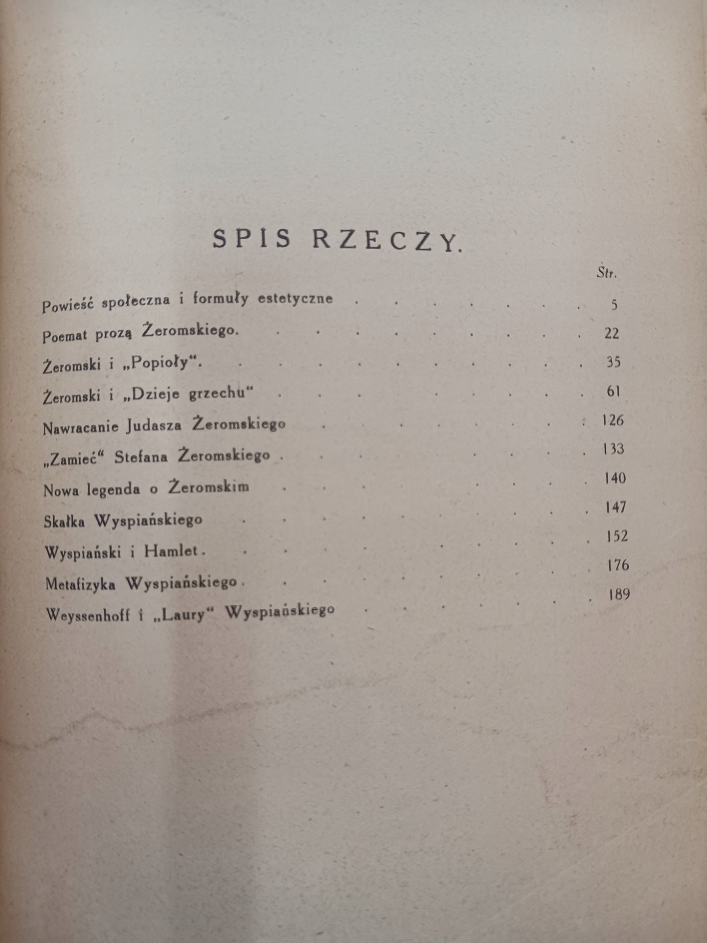 Studia o Żeromskim i Wyspiańskim Ignacy Matuszewski [wydanie z roku 1921]