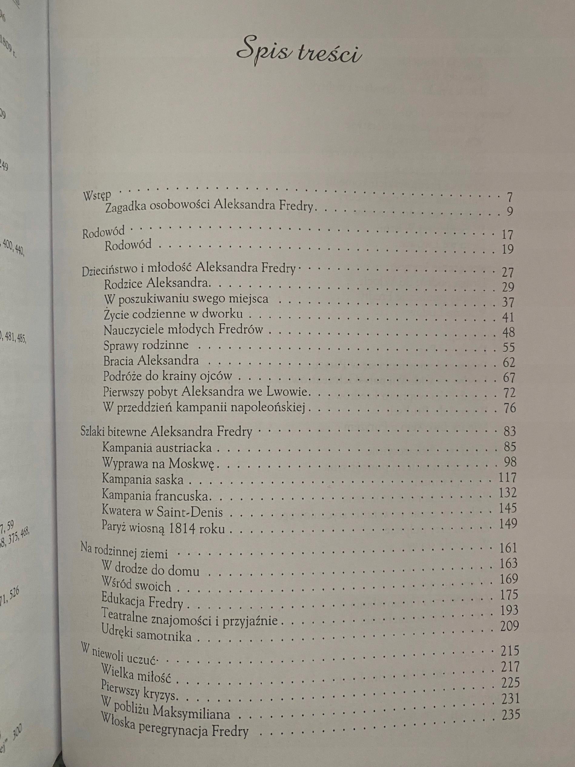 Aleksander Fredro Drogi życia Barbara Lasocka [Dedykacja]