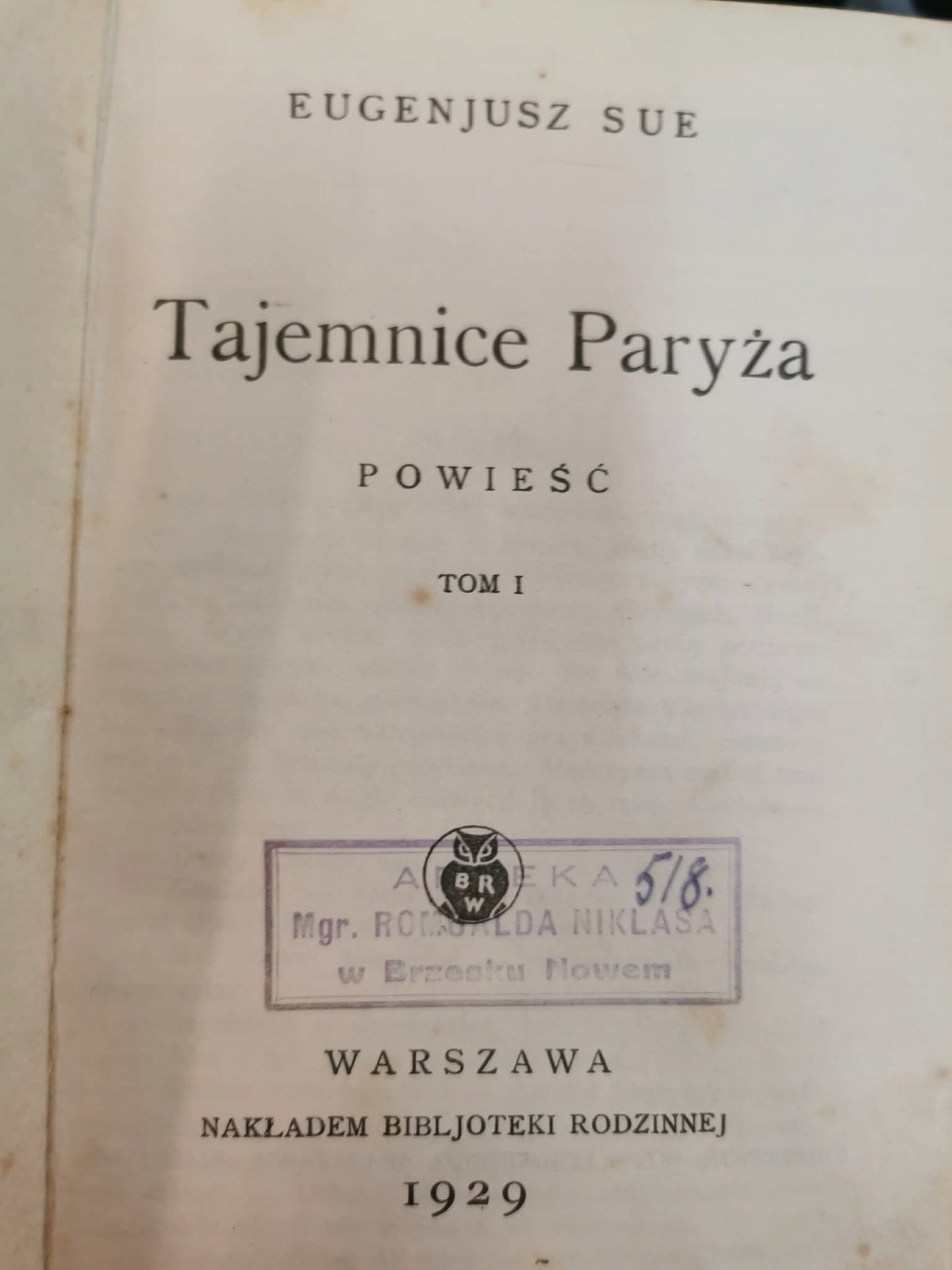 Zestaw 11 książek Eugeniusza Sue [1929]