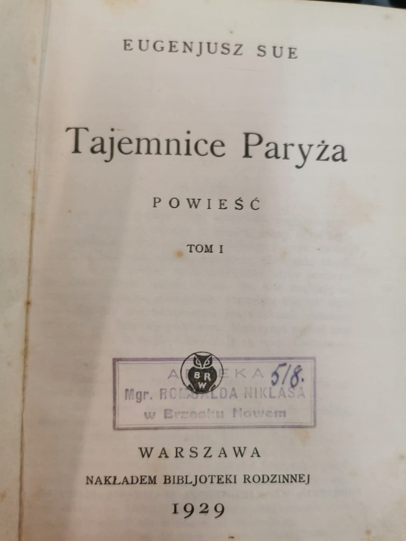 Zestaw 11 książek Eugeniusza Sue [1929]