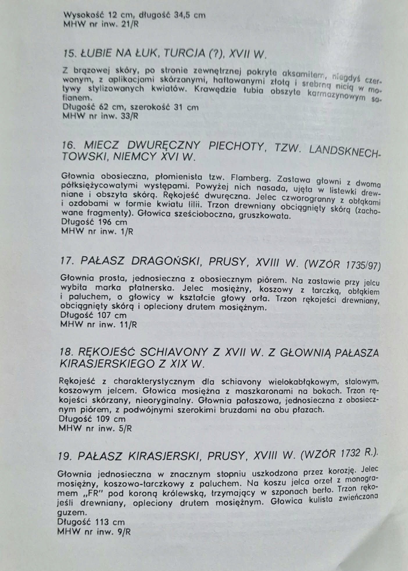 Kolekcja militariów XVI-XX wieku ze zbioru generała Juliusza Rómmla