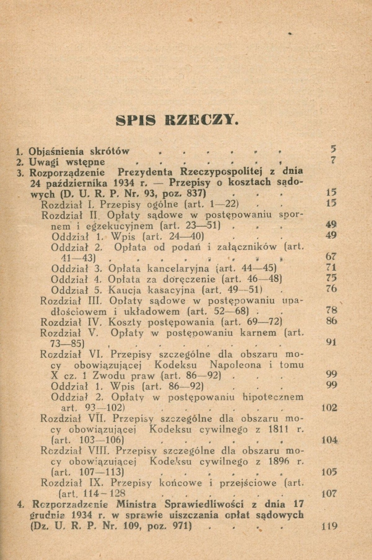 Przepisy o kosztach sądowych [Lwów 1935]