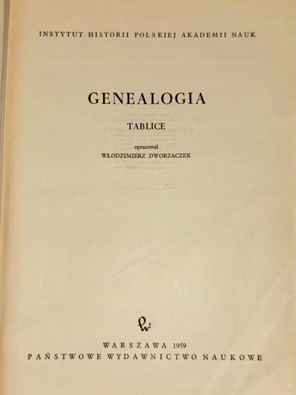 Genealogia [komplet] Włodzimierz Dworzaczek [1959]