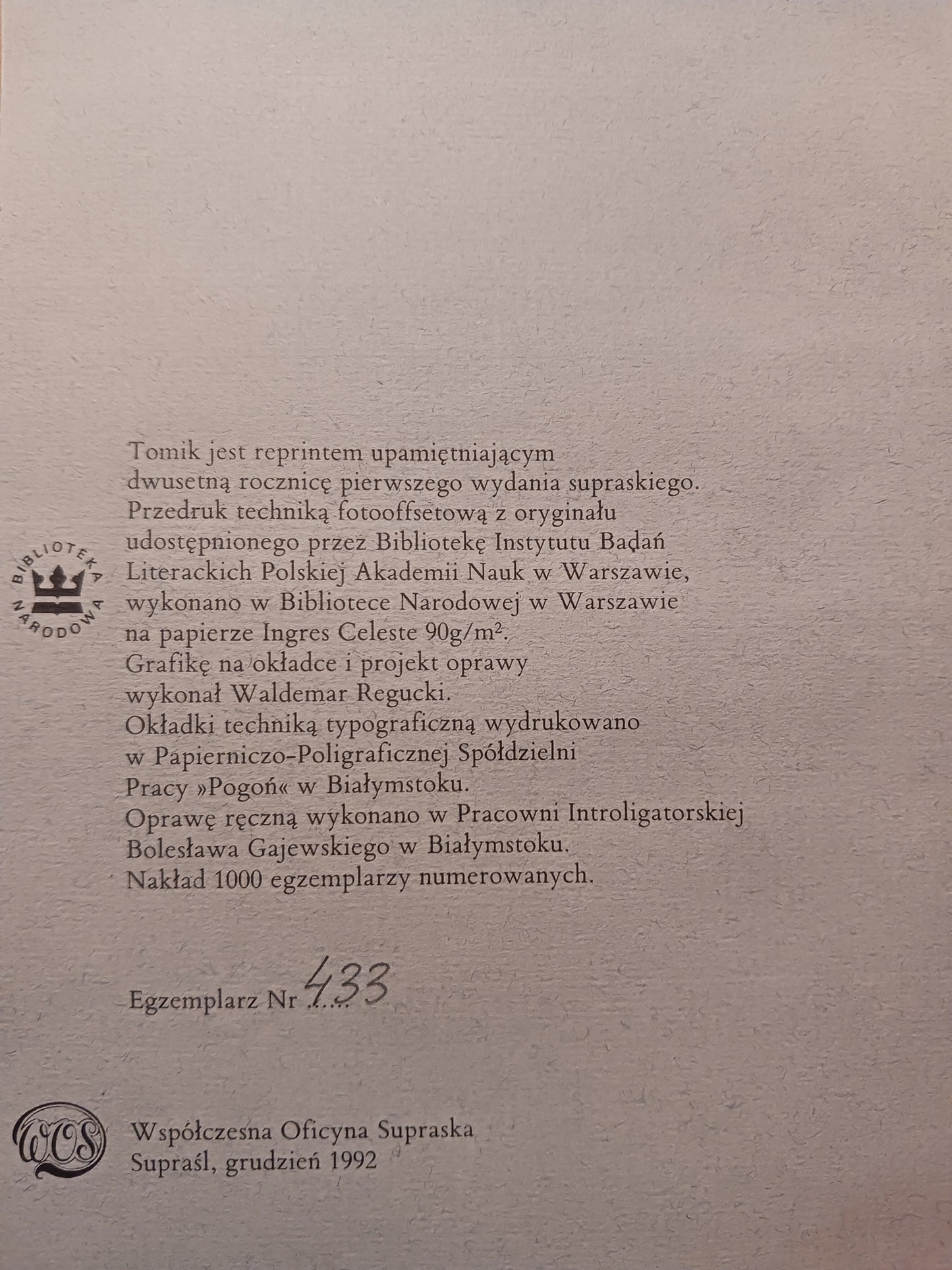 Pieśni nabożne Franciszek Karpiński [reprint z roku 1792]