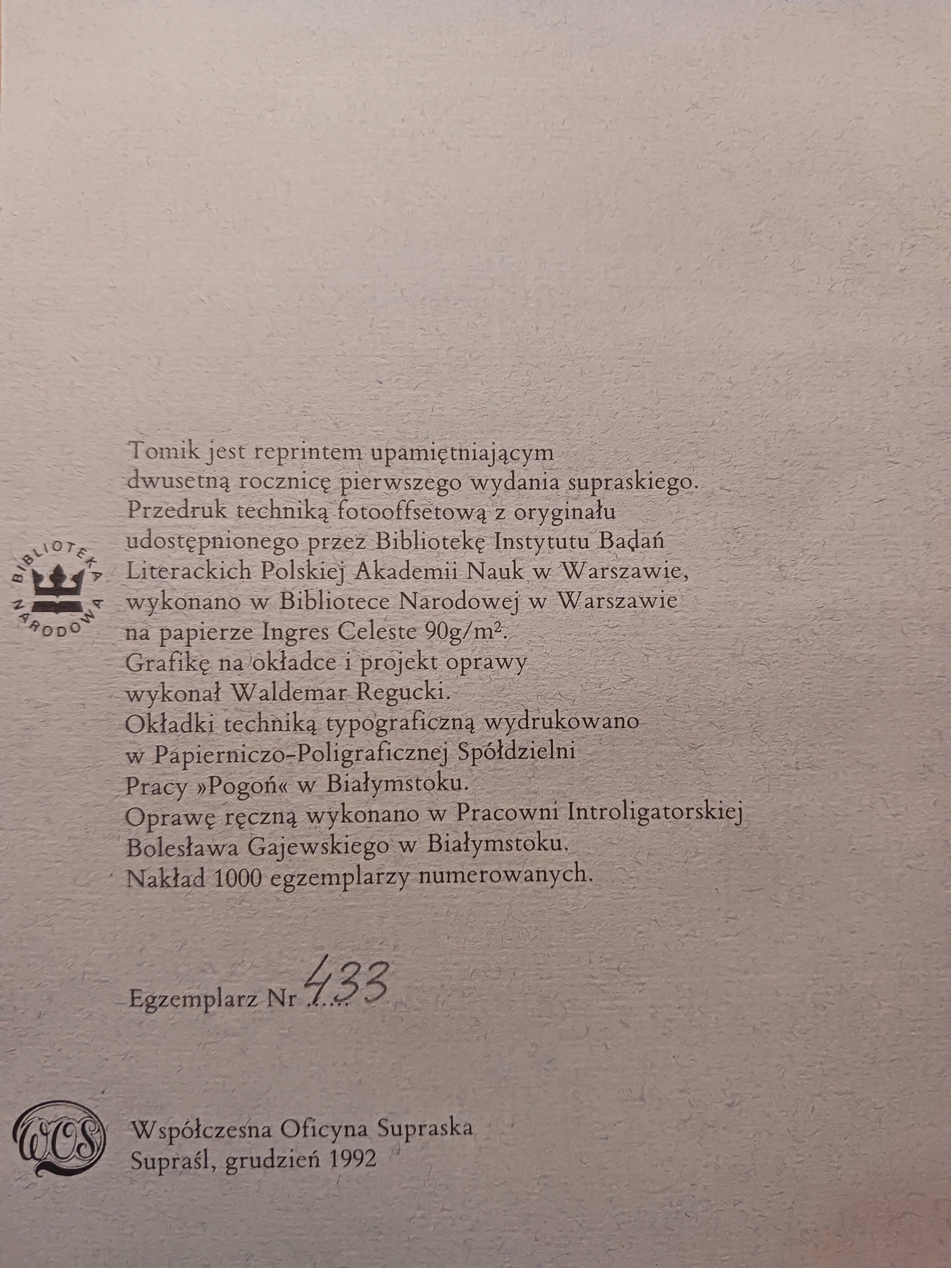 Pieśni nabożne Franciszek Karpiński [reprint z roku 1792]