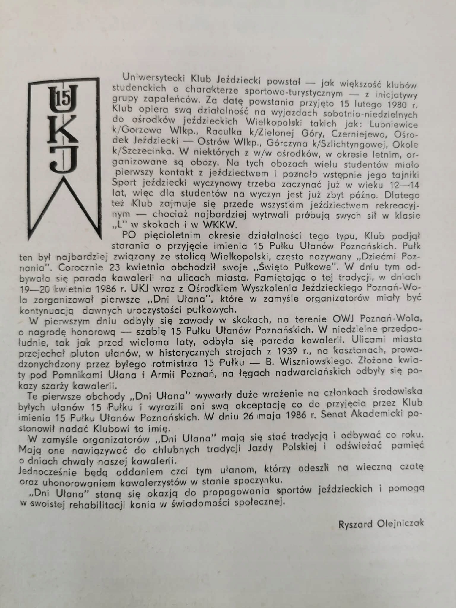 Dni Ułana '87 [katalog wydarzenia]
