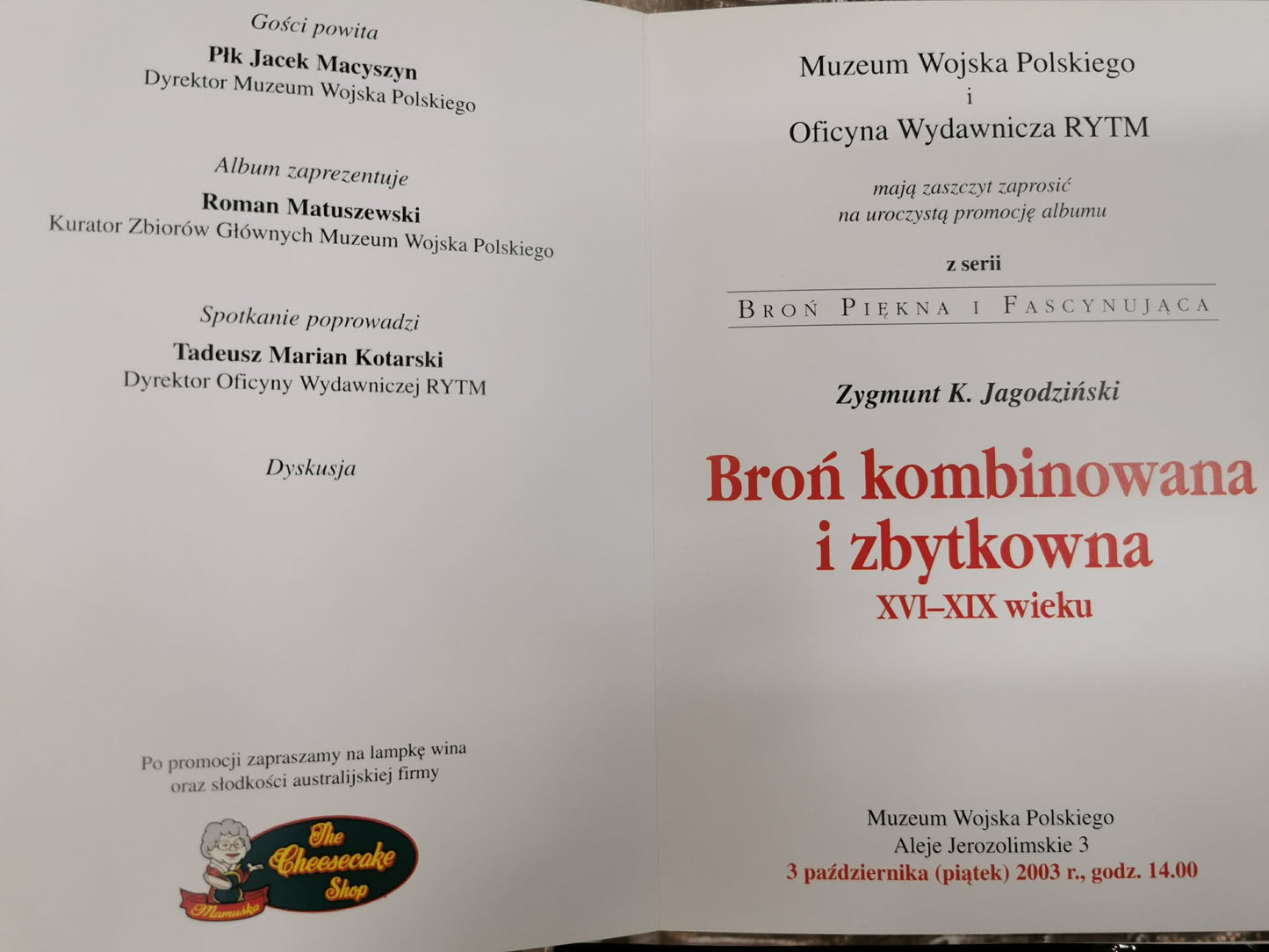 BROŃ KOMBINOWANA I ZBYTKOWNA. XVI - XIX, JAGODZIŃSKI